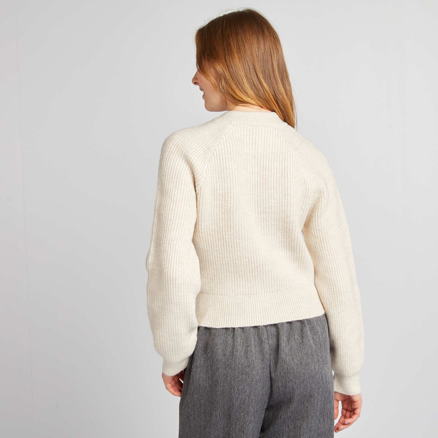 Gilet avec boutons argentés Beige