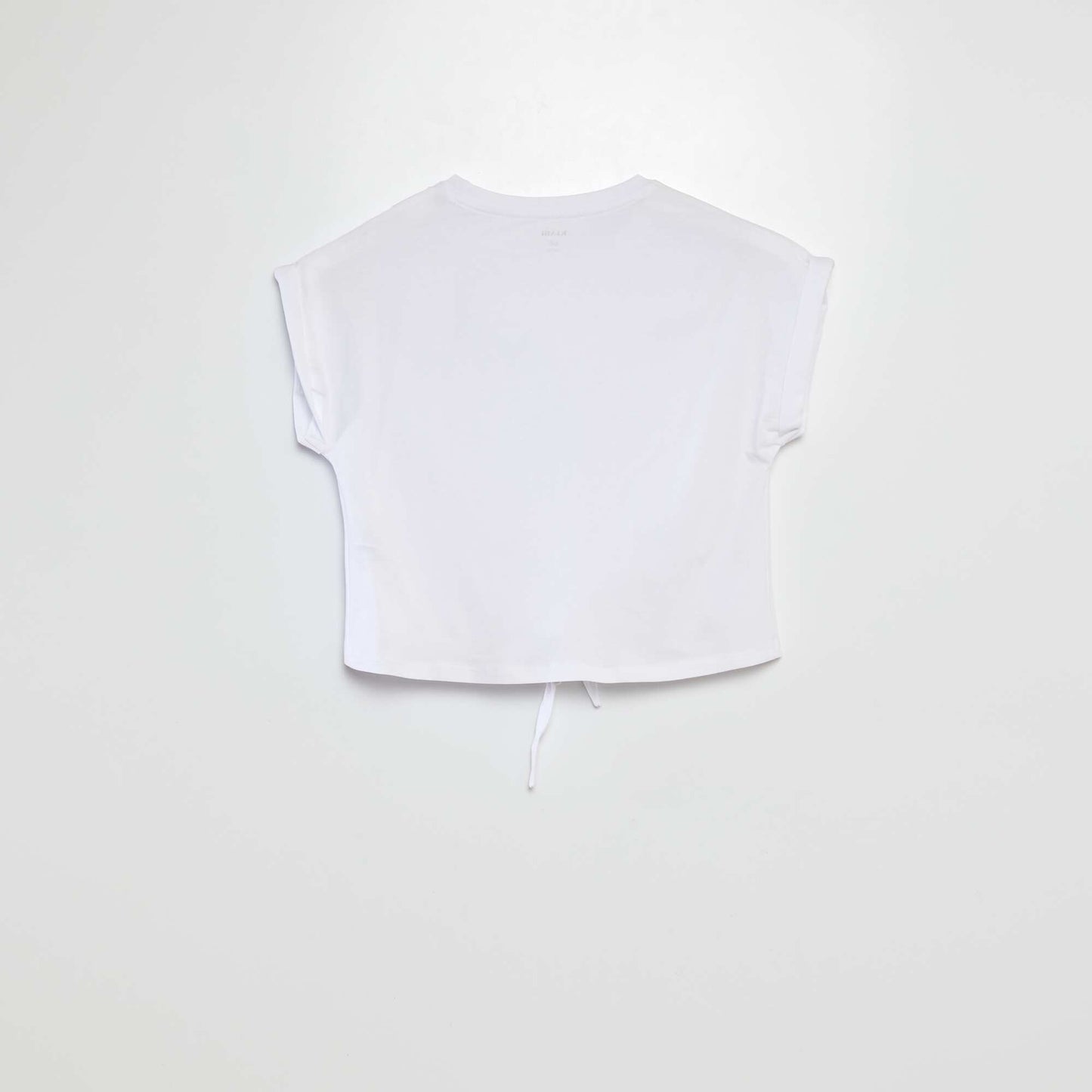 T-shirt manches courtes à nouer à la base BLANC