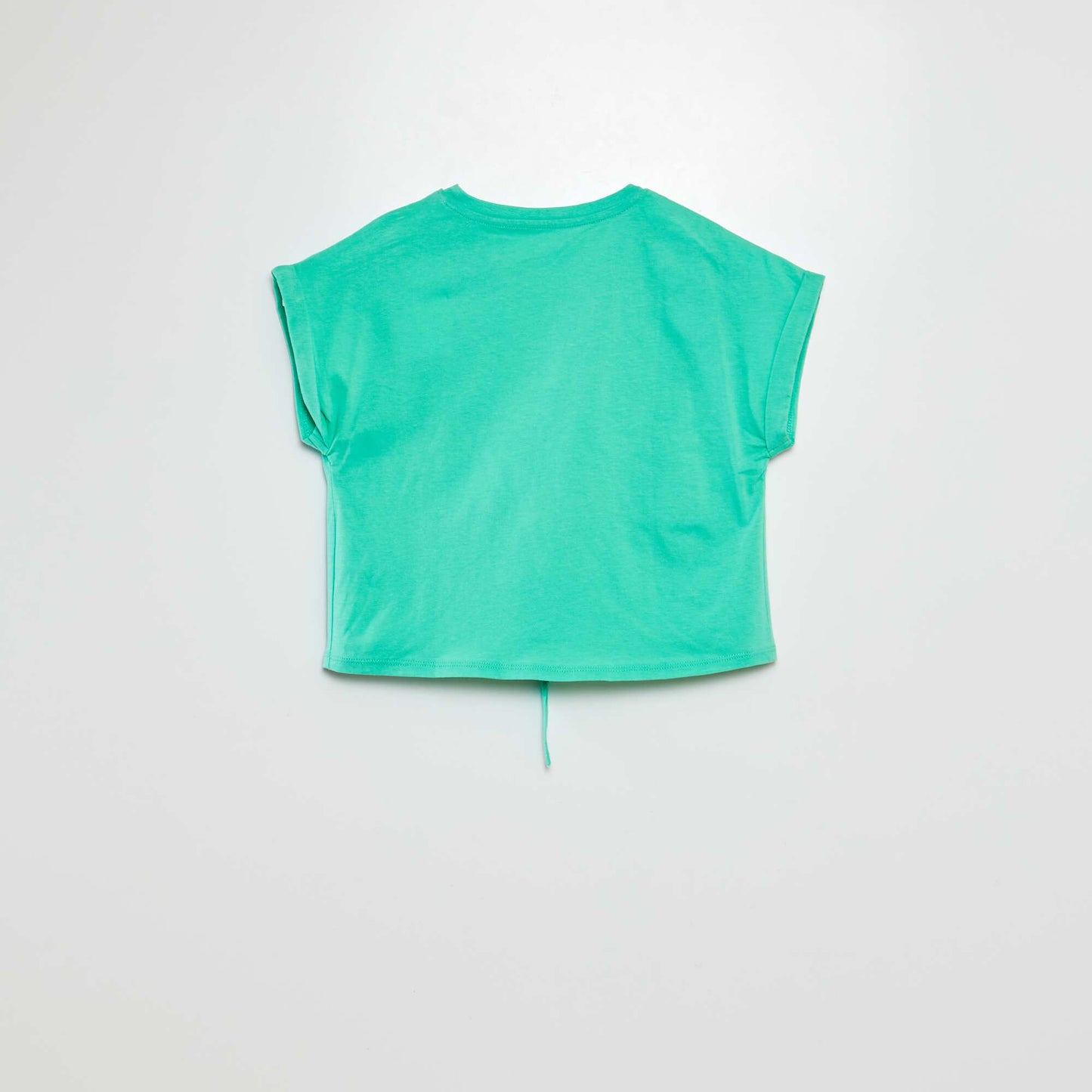 T-shirt manches courtes à nouer à la base VERT