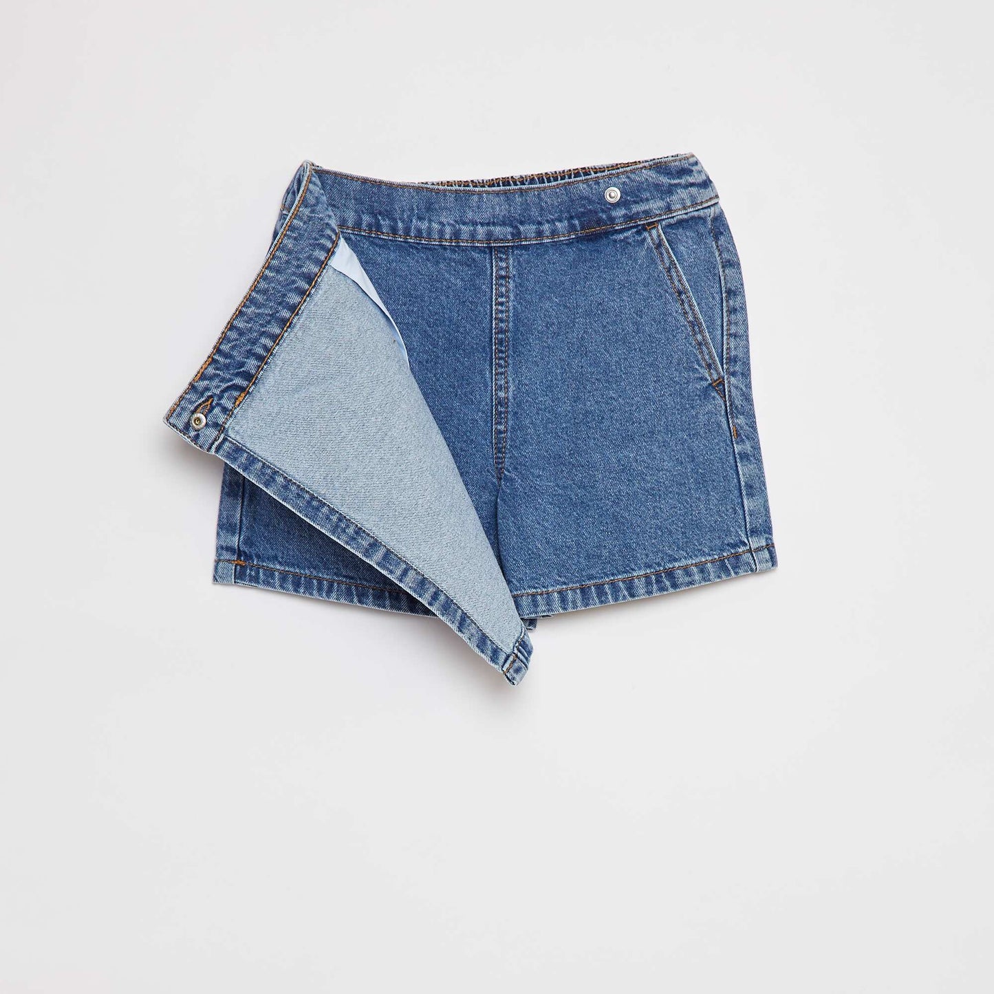 Jupe short en denim BLEU