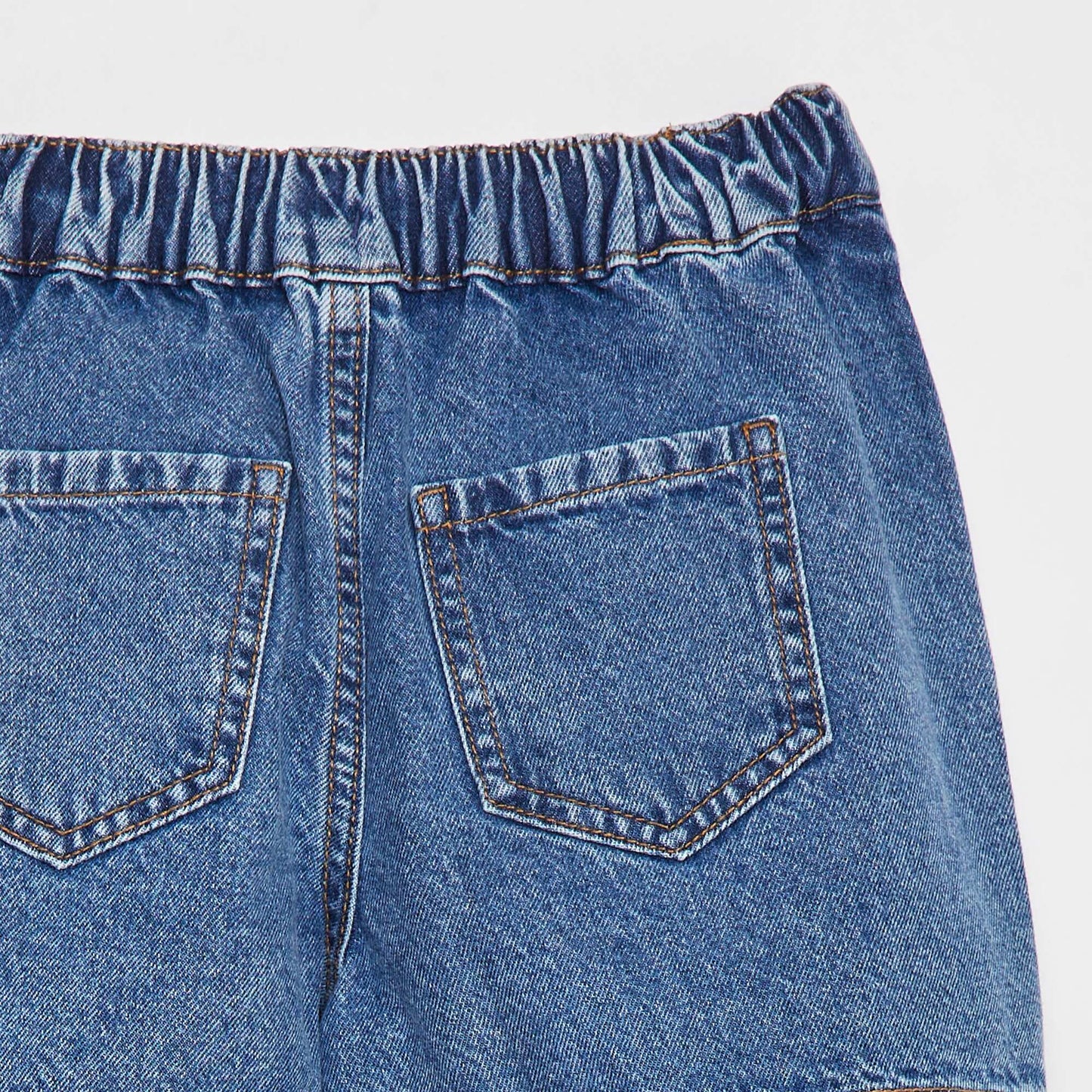 Jupe short en denim BLEU
