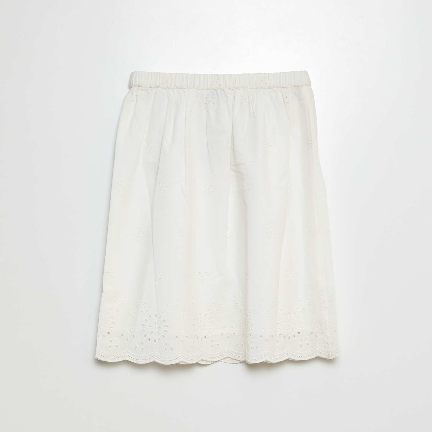 Jupe motifs dentelle BLANC