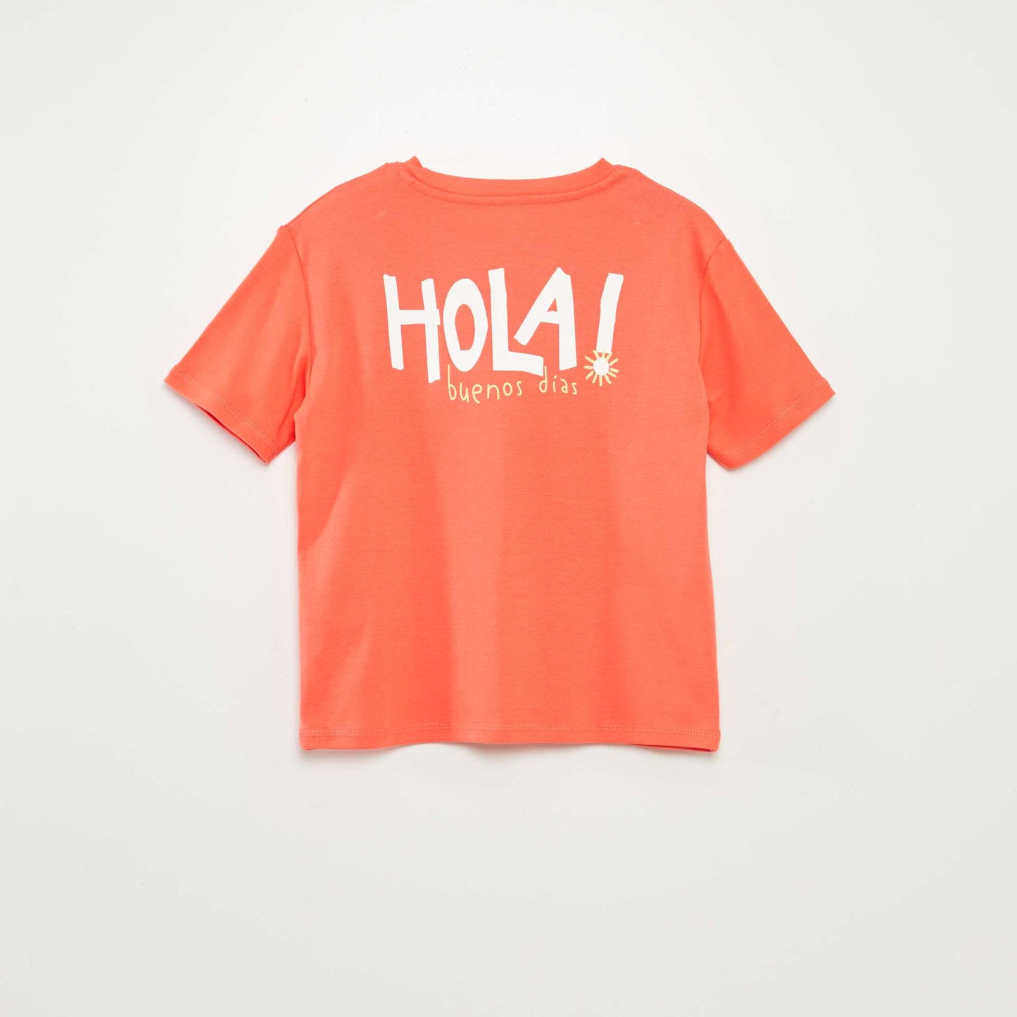 T-shirt imprimé recto/verso manches courtes ORANGE
