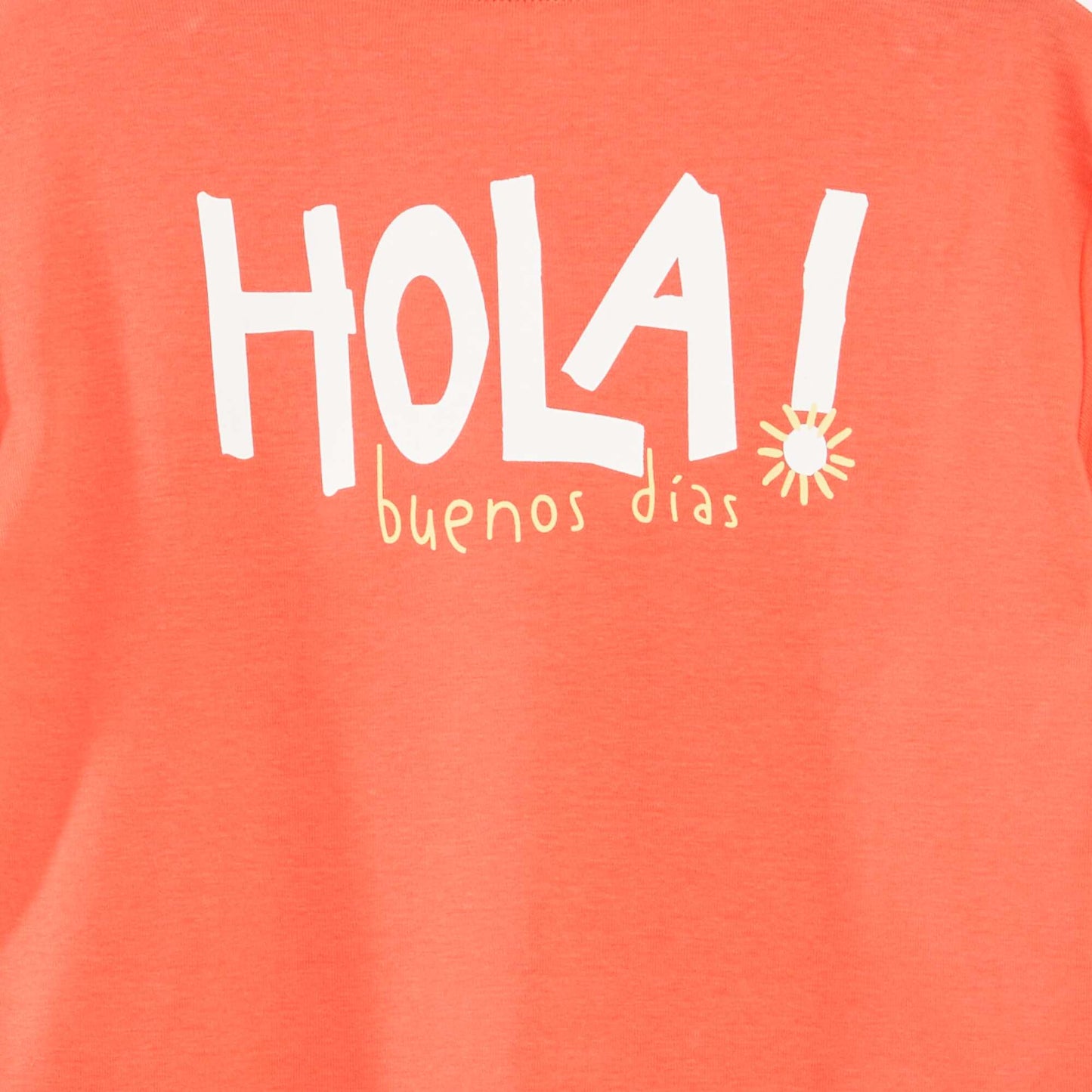 T-shirt imprimé recto/verso manches courtes ORANGE
