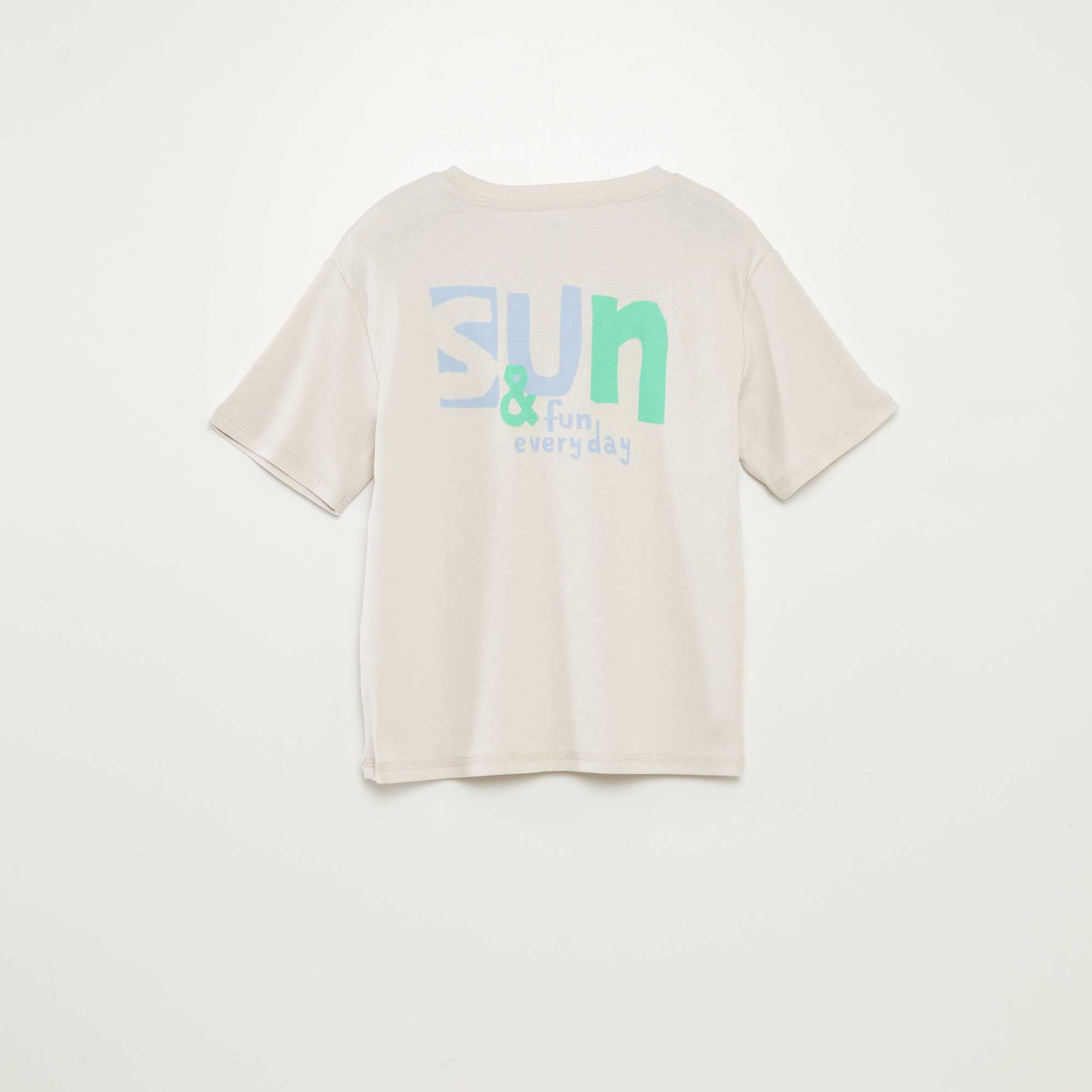 T-shirt imprimé recto/verso manches courtes BLANC