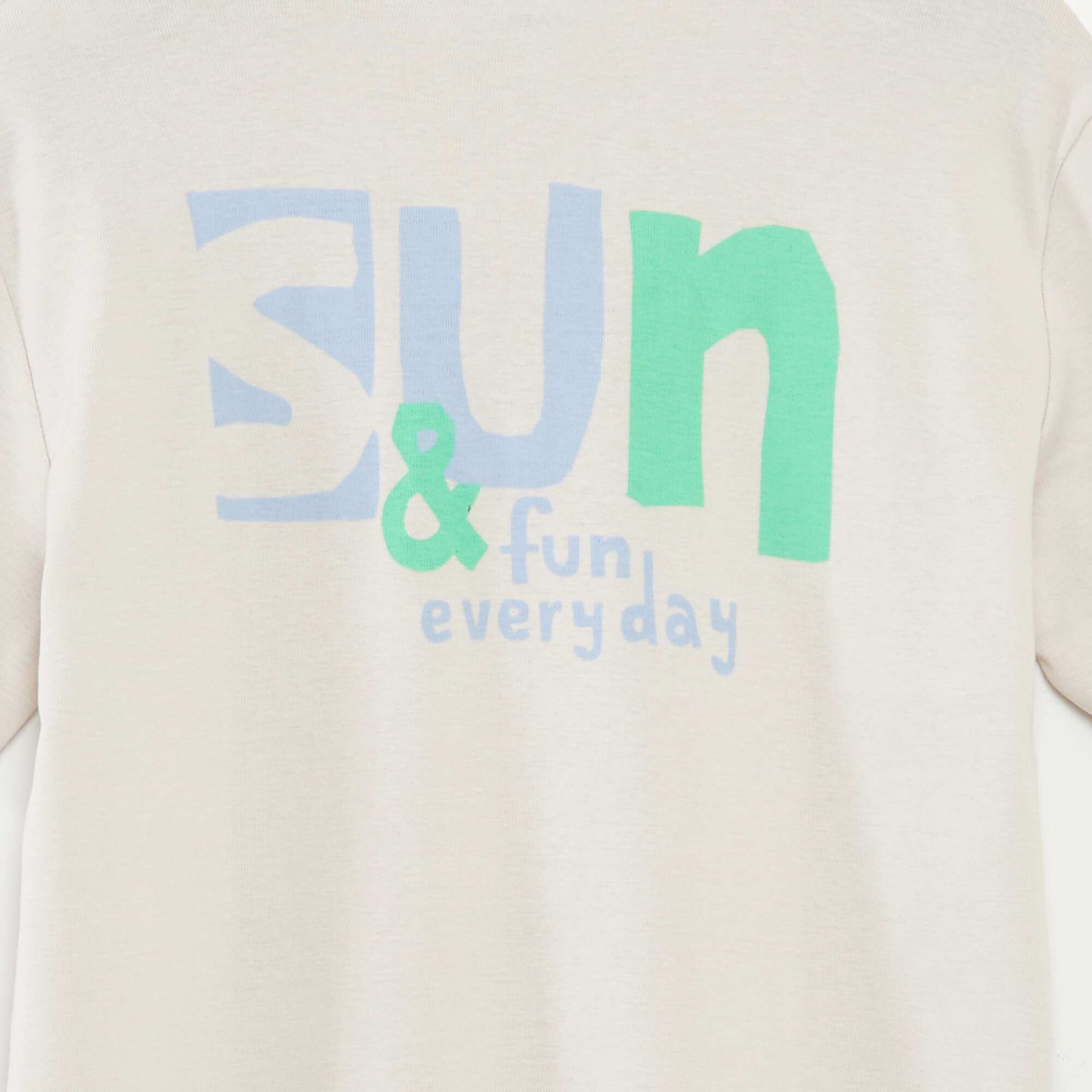 T-shirt imprimé recto/verso manches courtes BLANC