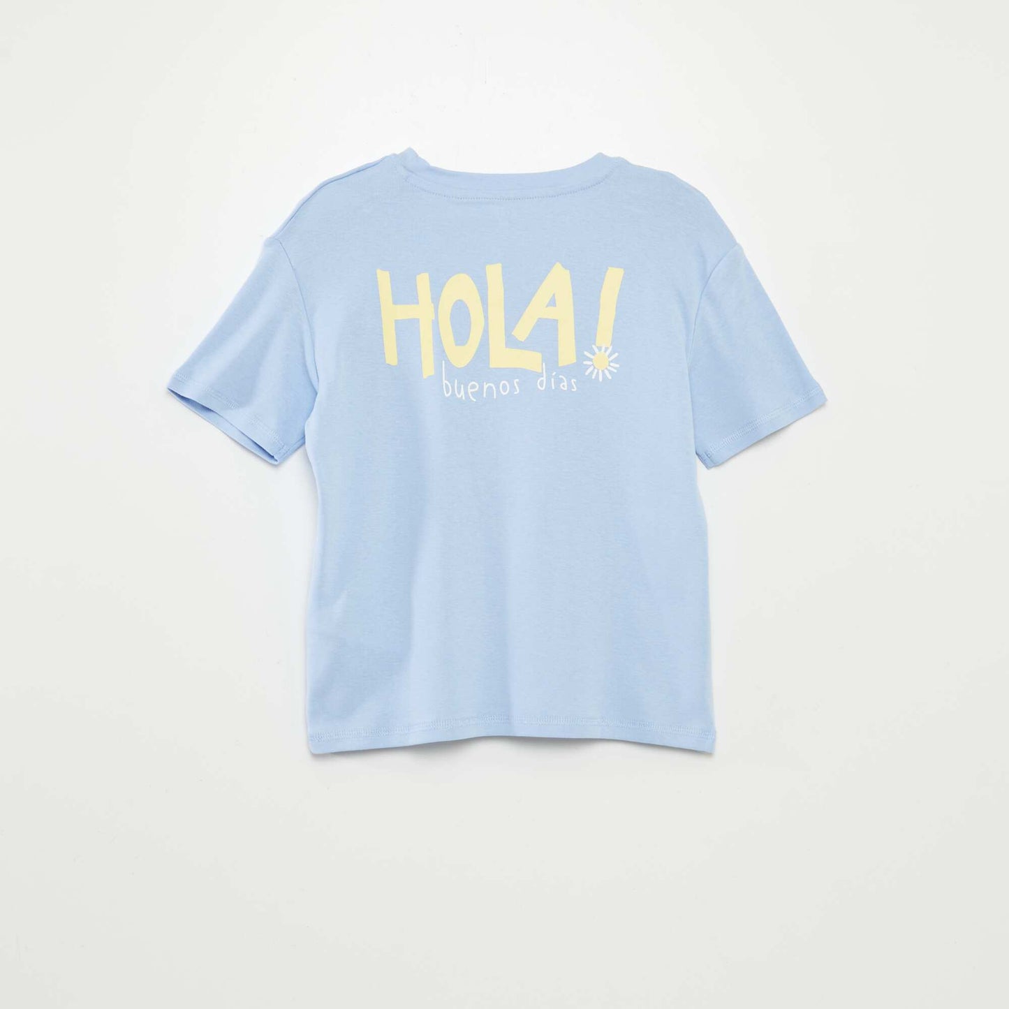 T-shirt imprimé recto/verso manches courtes BLEU
