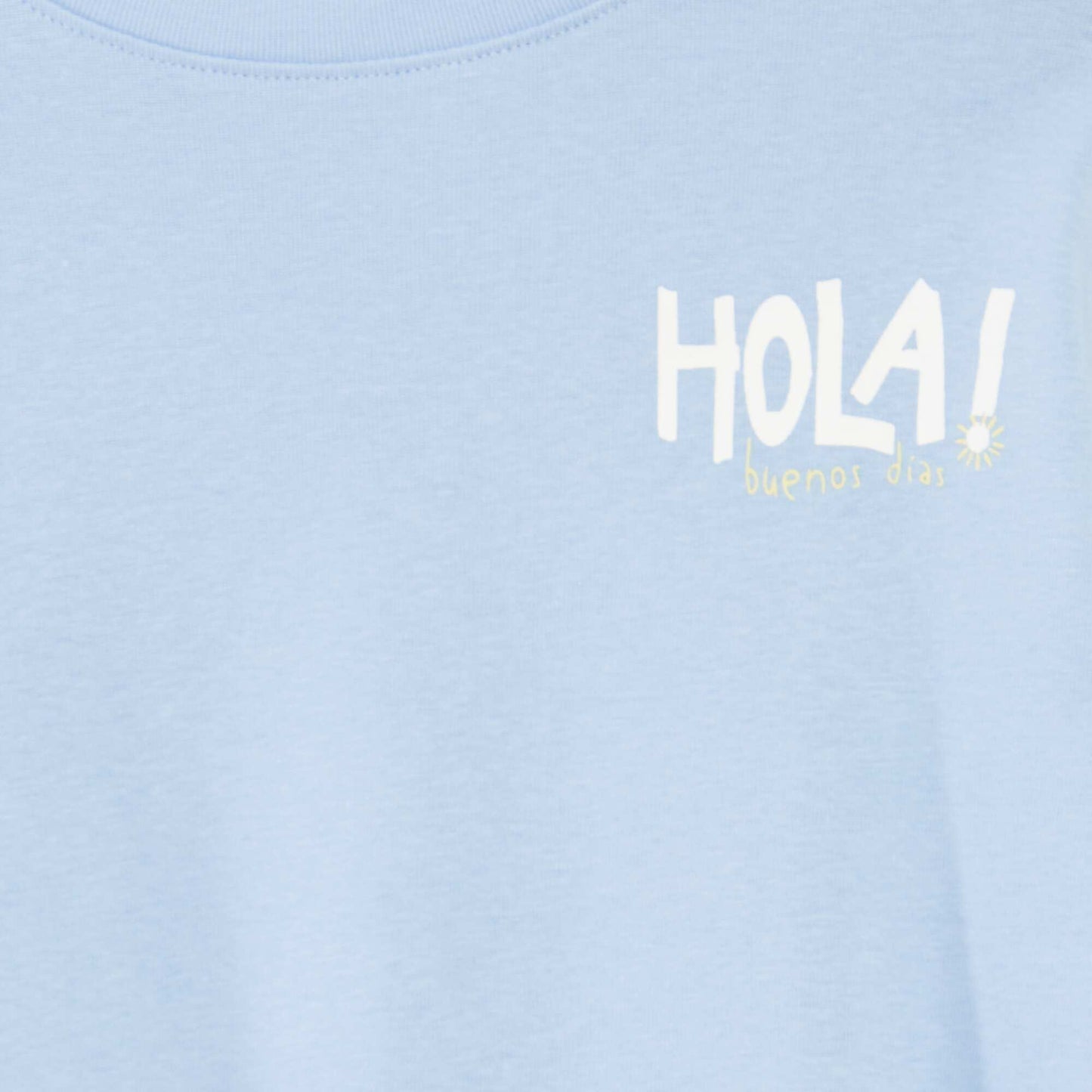 T-shirt imprimé recto/verso manches courtes BLEU