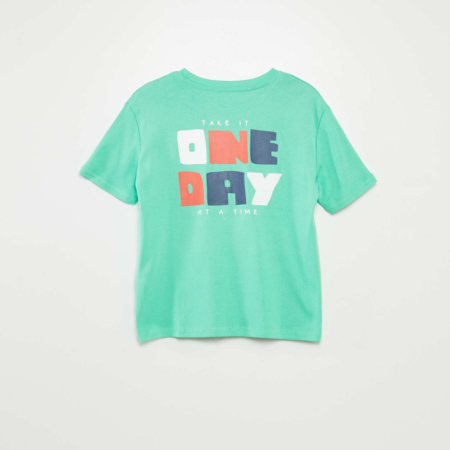 T-shirt imprimé recto/verso manches courtes VERT