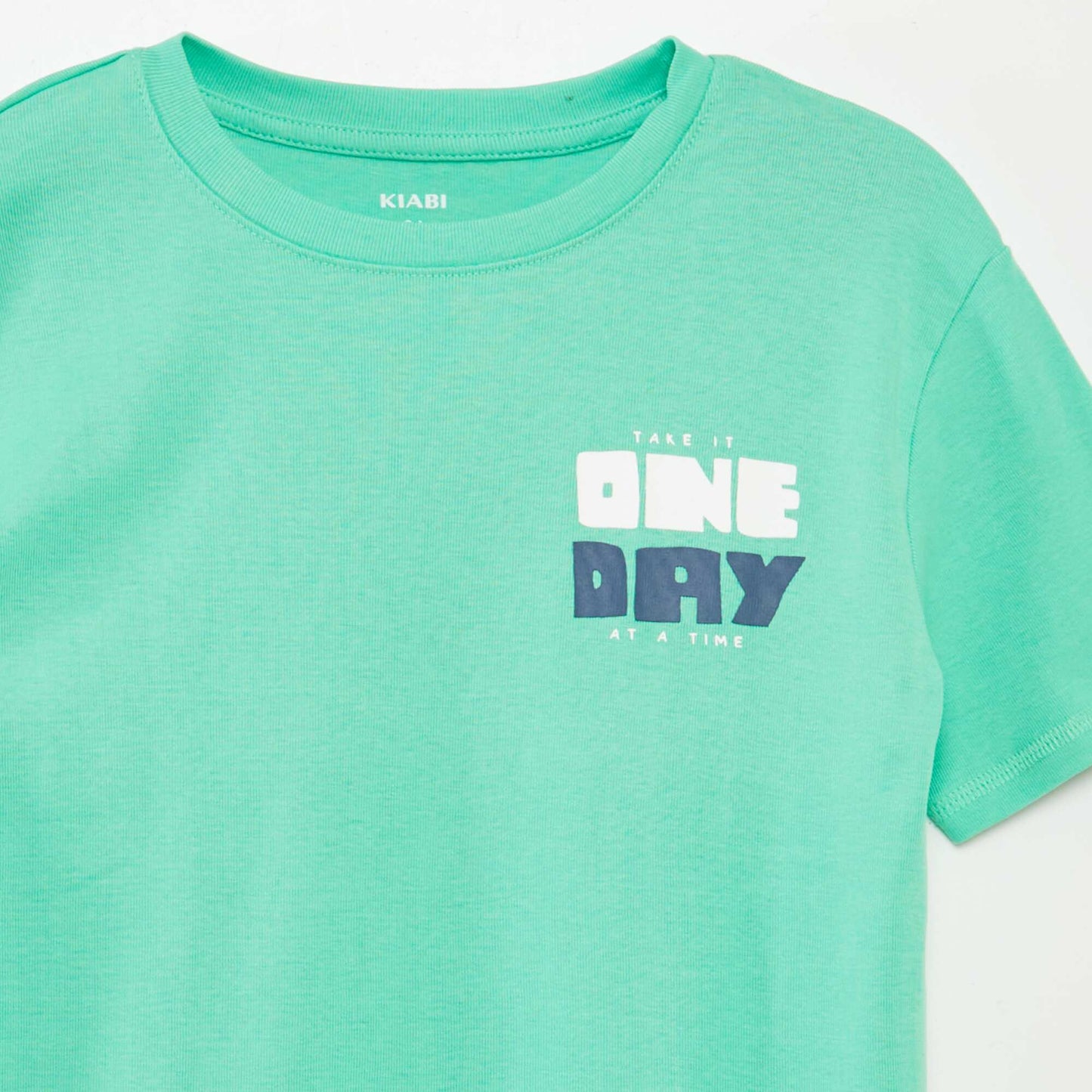 T-shirt imprimé recto/verso manches courtes VERT