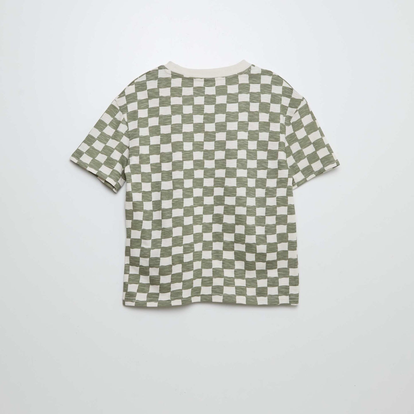 T-shirt à manches courtes avec poche poitrine et imprimés KAKI