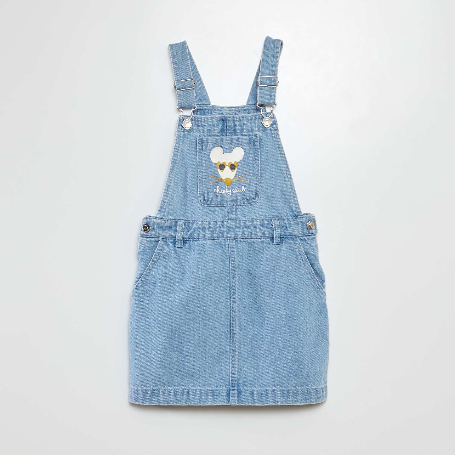 Robe salopette avec poche - Grafik Edition BLANC