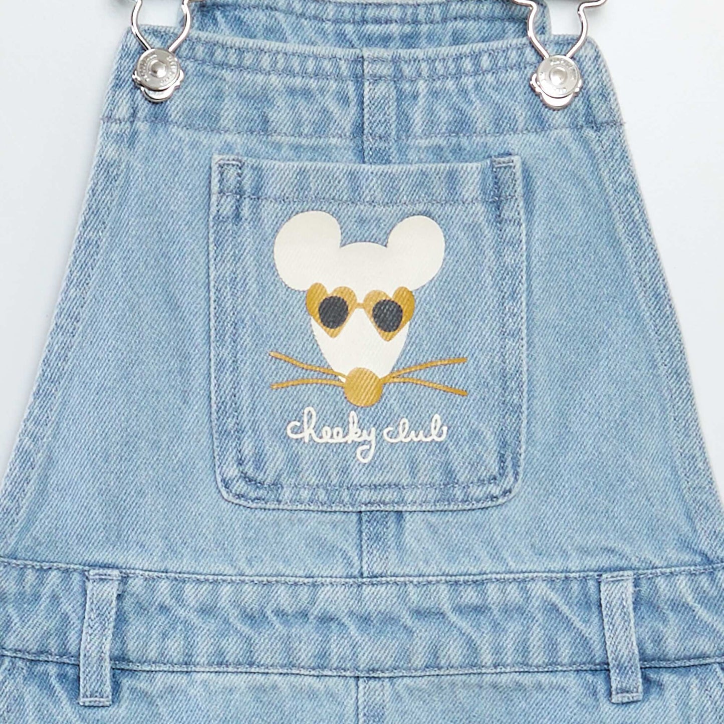 Robe salopette avec poche - Grafik Edition BLANC