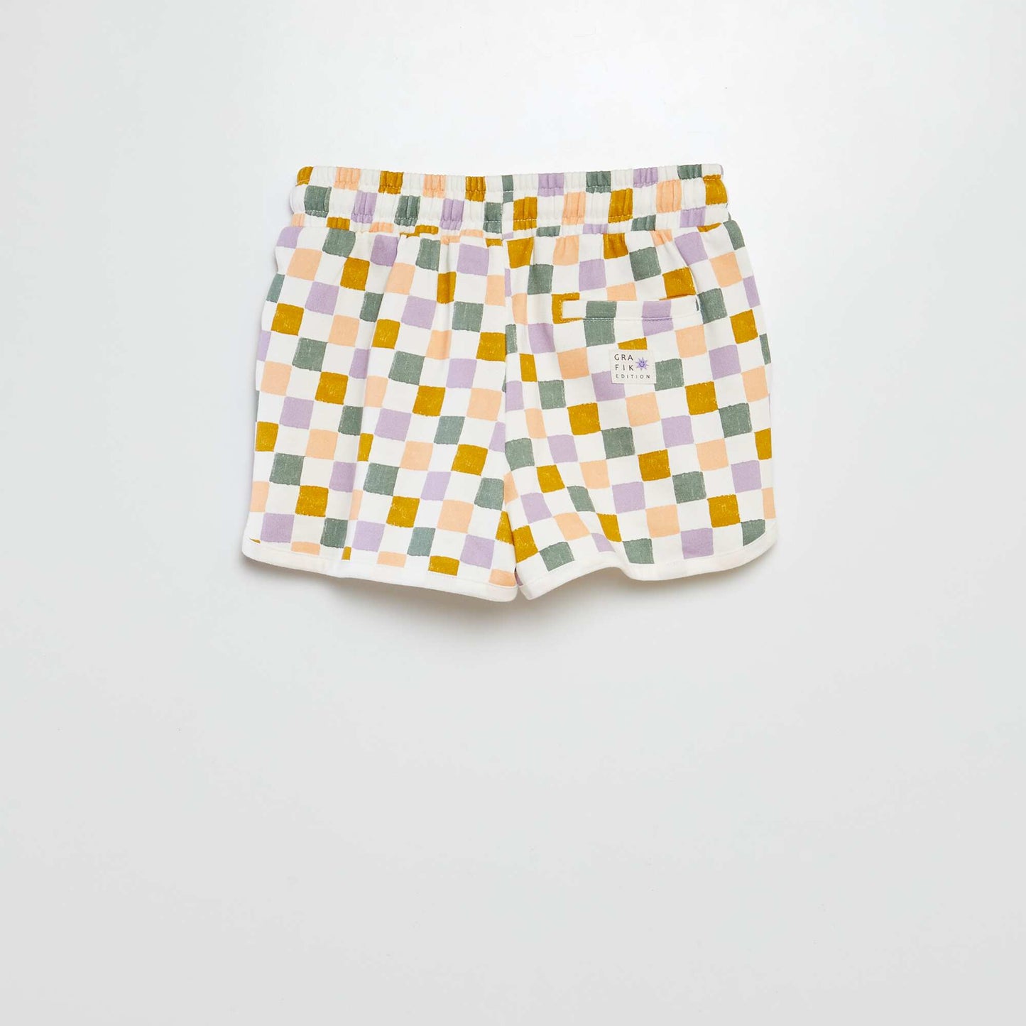Short en molleton fin - Grafik Edition BLANC/ROSE