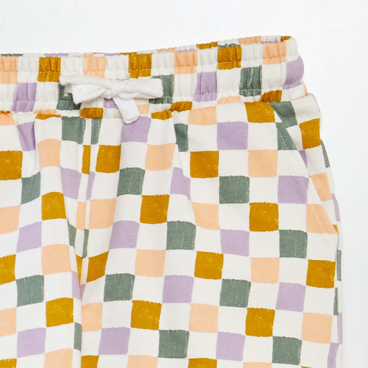 Short en molleton fin - Grafik Edition BLANC/ROSE