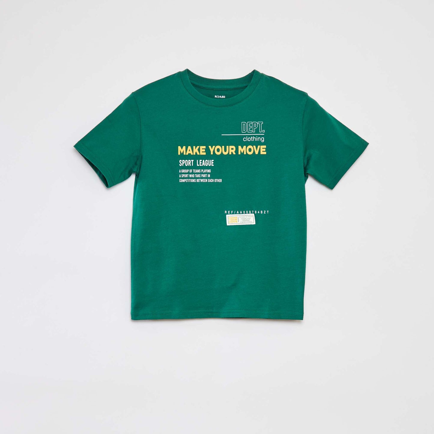 T-shirt à col rond imprimé VERT