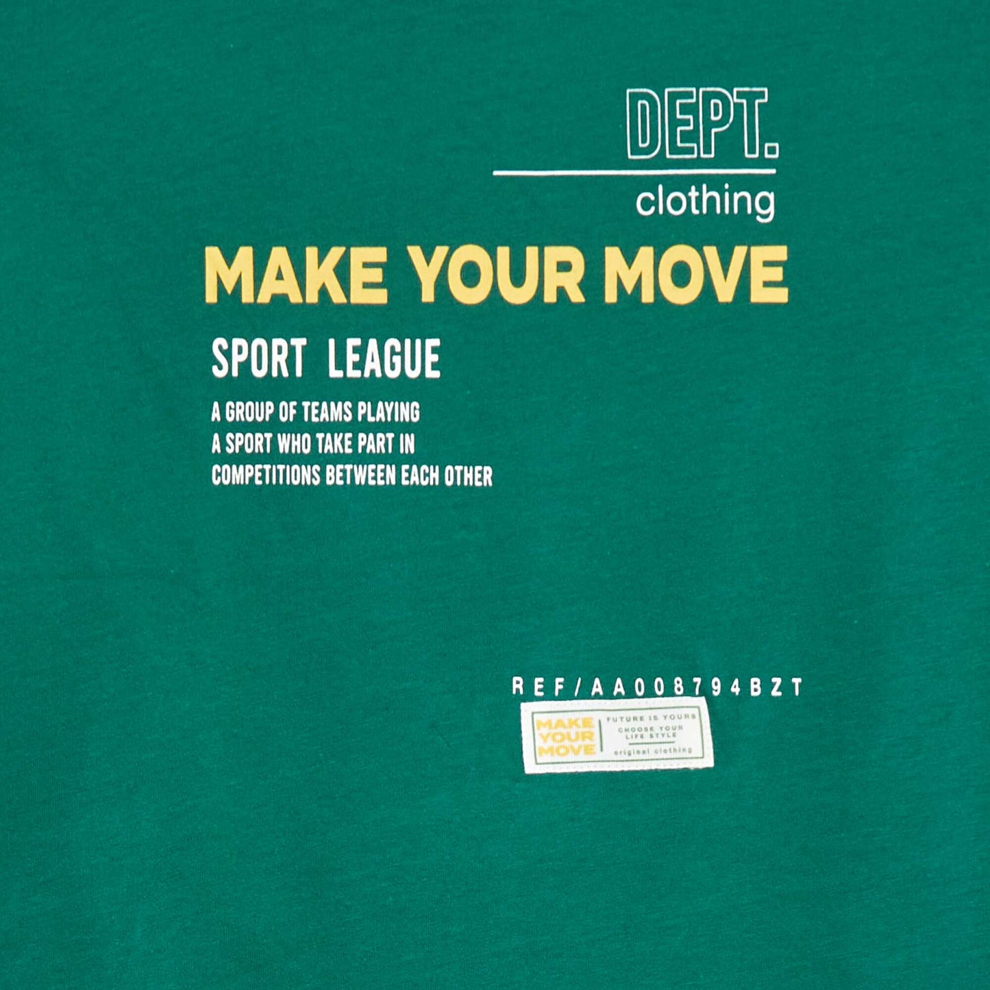 T-shirt à col rond imprimé VERT