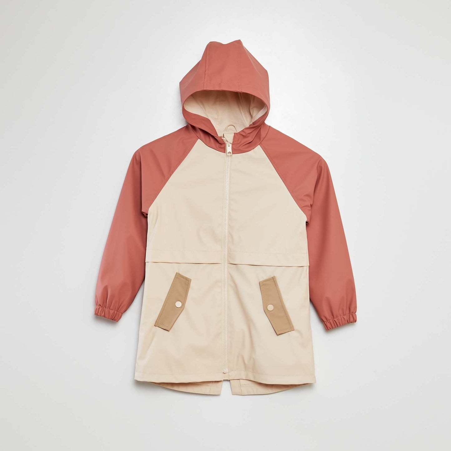 Parka à capuche déperlant ORANGE
