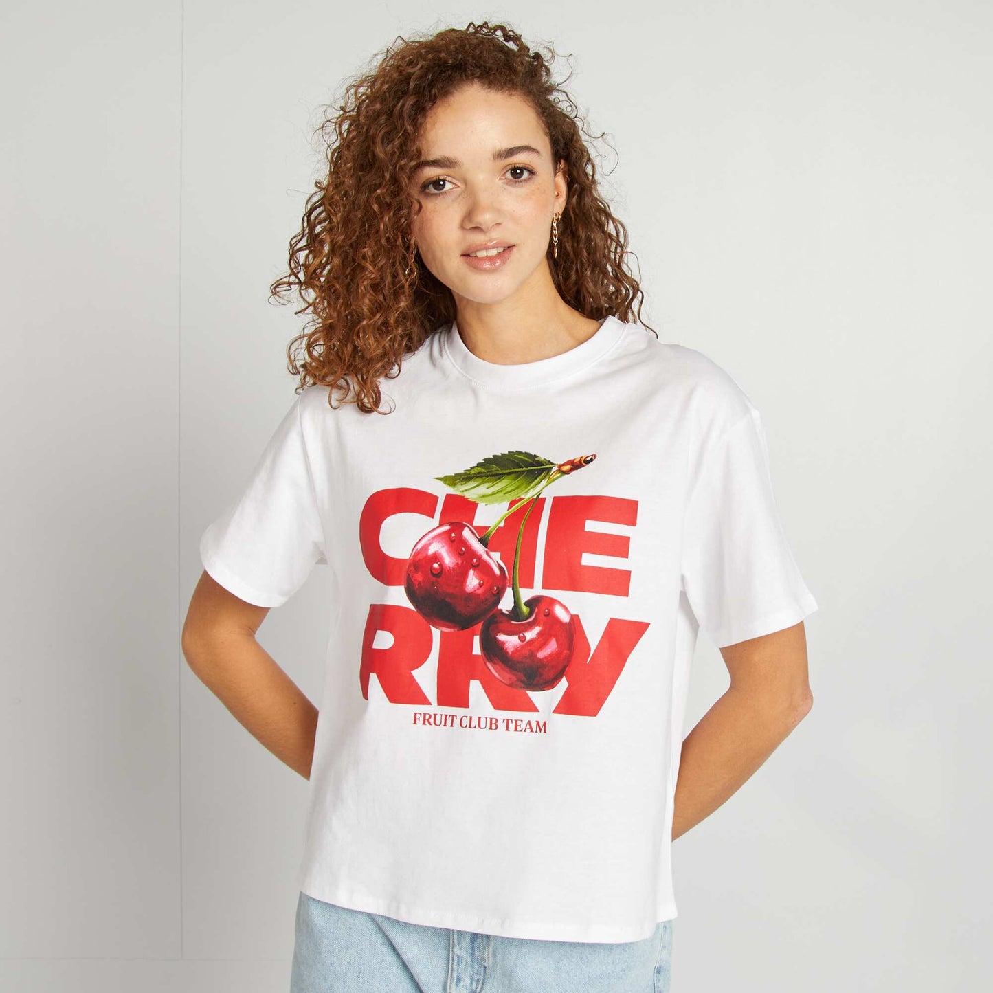T-shirt oversize imprimé BLANC