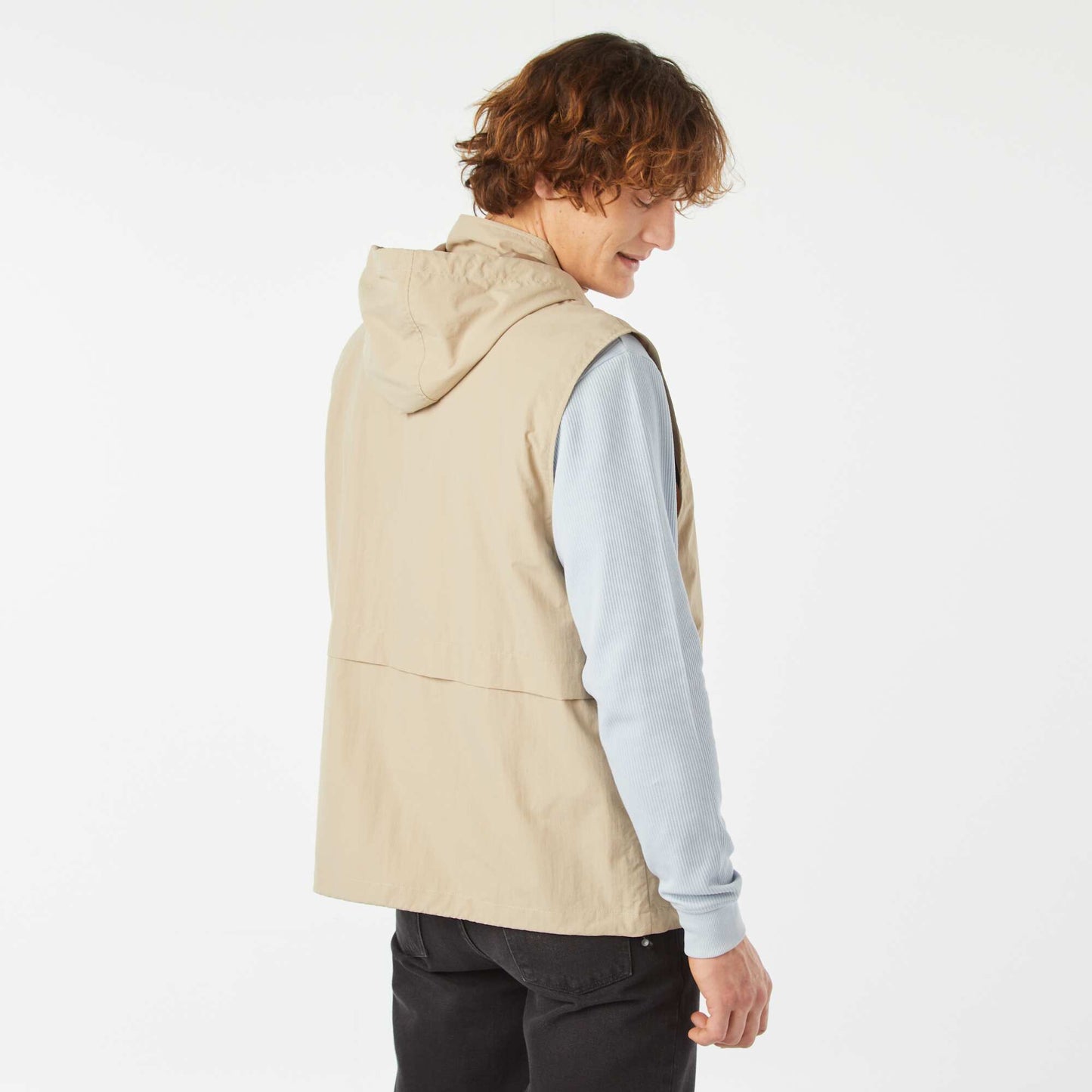 Coupe-vent déperlant avec manches amovibles BEIGE