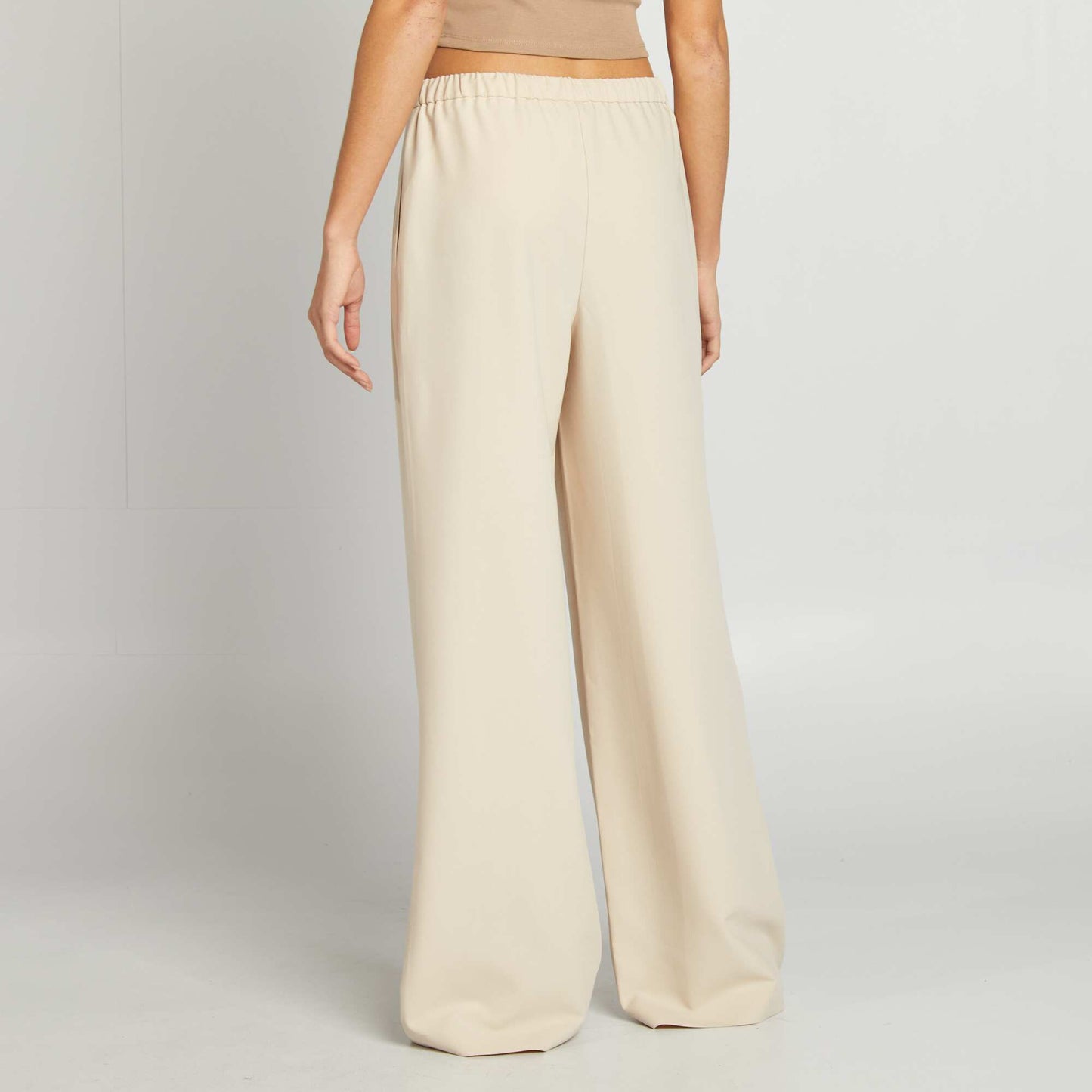 Pantalon large et fluide BEIGE