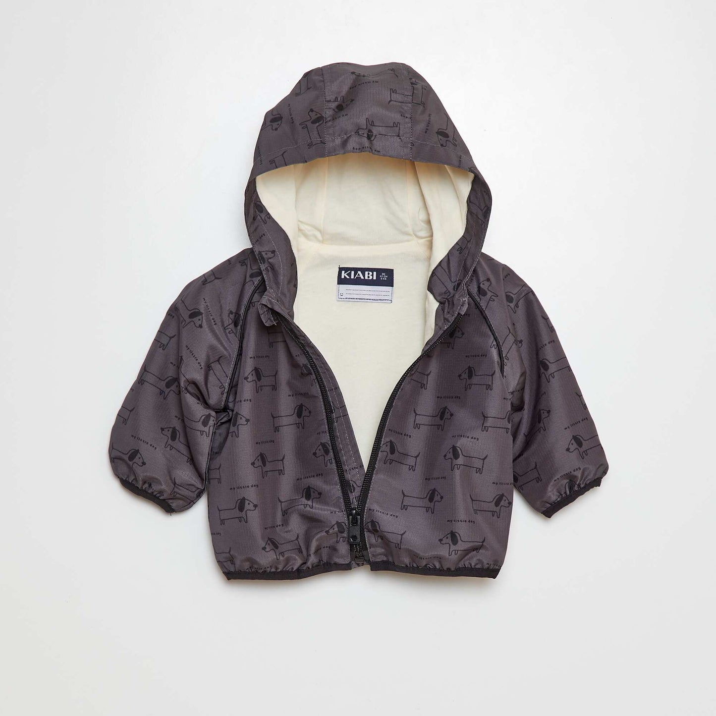 Coupe vent avec capuche GRIS