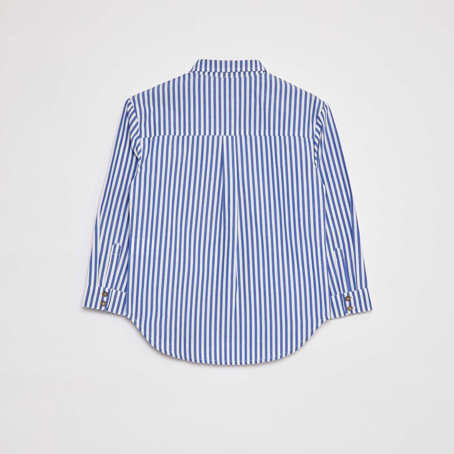 Chemise à manches longues en popeline BLEU