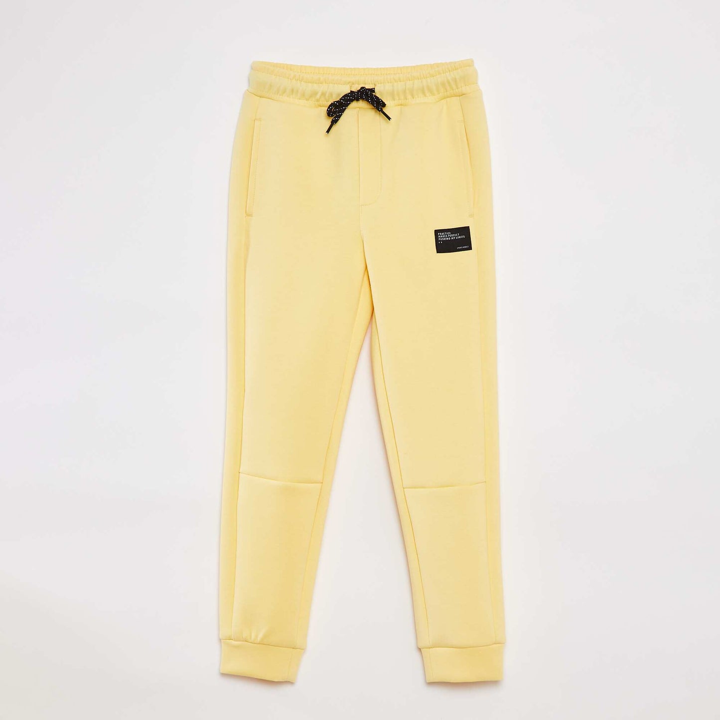 Pantalon de jogging avec taille élastiquée ajustable JAUNE