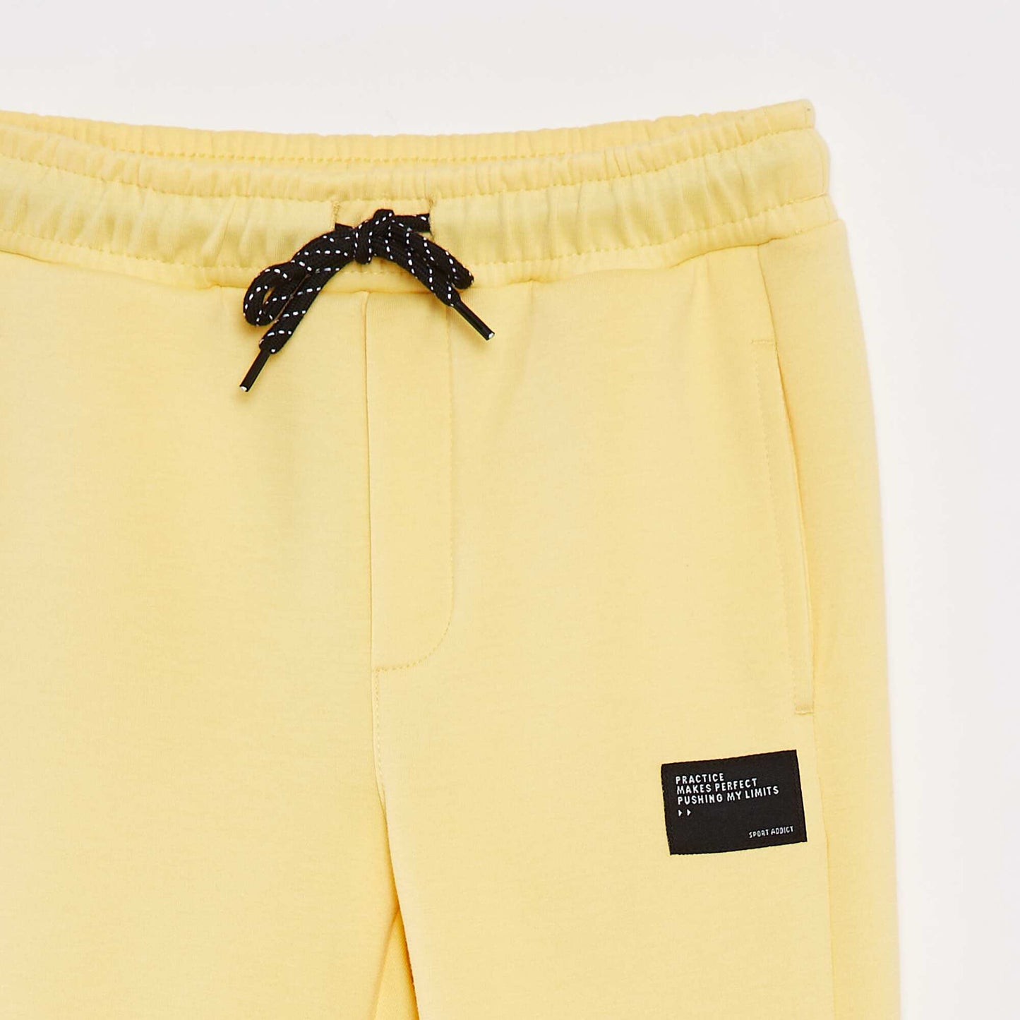 Pantalon de jogging avec taille élastiquée ajustable JAUNE