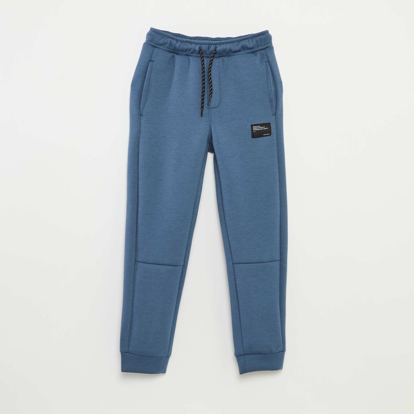 Pantalon de jogging avec taille élastiquée ajustable BLEU