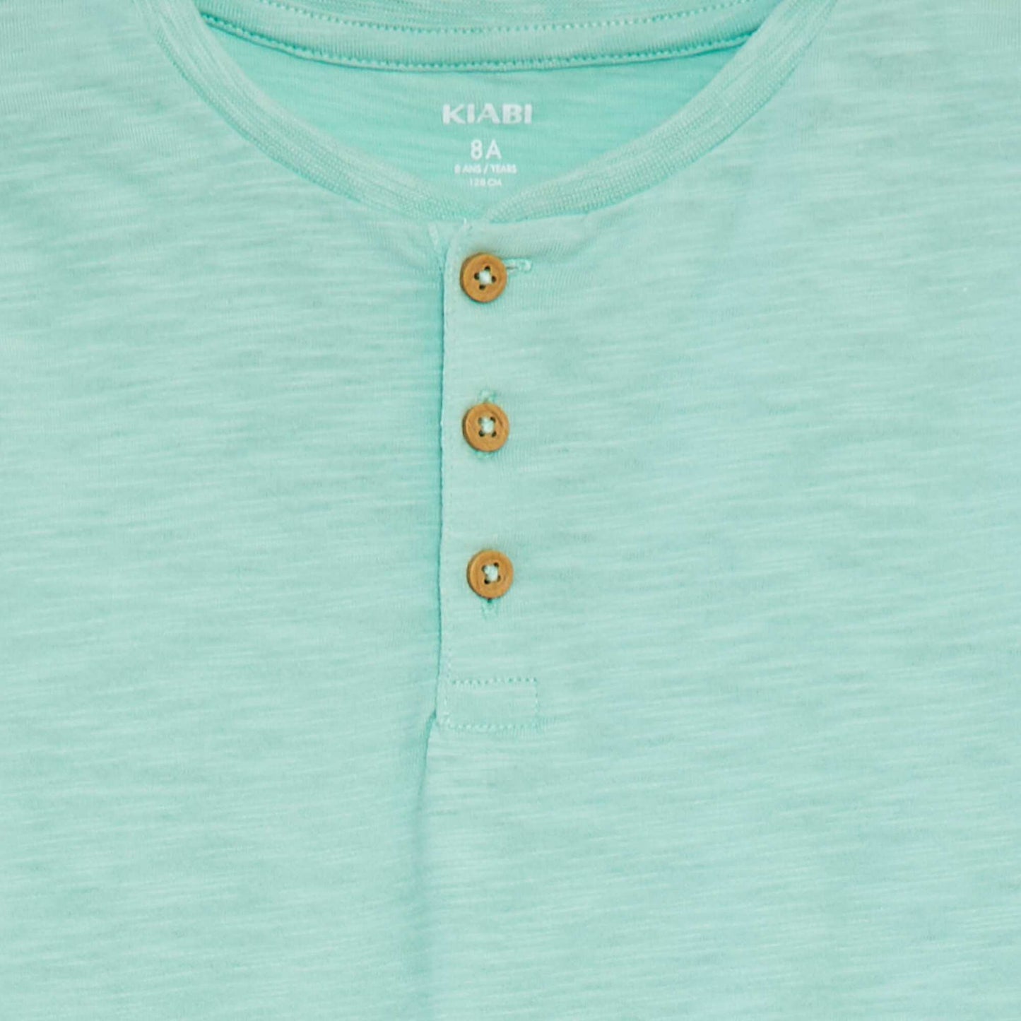 T-shirt col tunisien manches courtes VERT