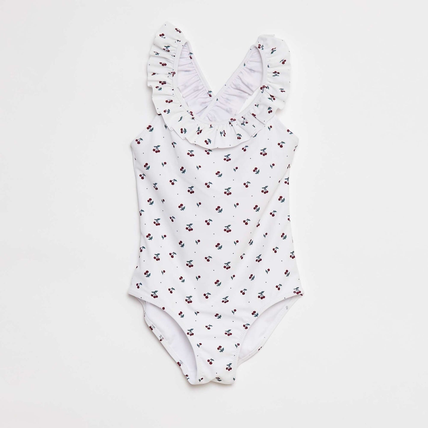 Maillot de bain imprimé cerises - 1 pièce BLANC