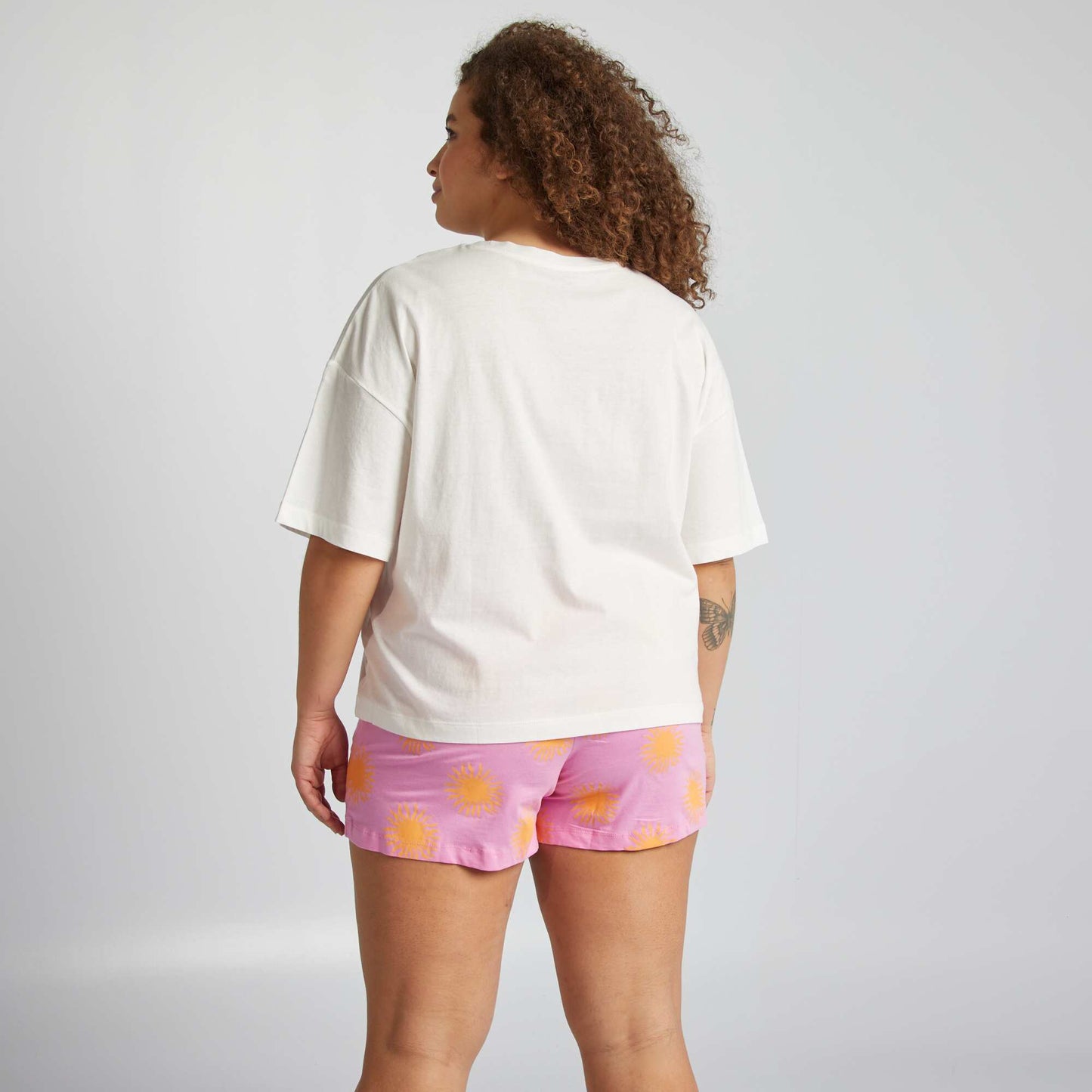 Pyjama court t-shirt + short - 2 pièces ROSE
