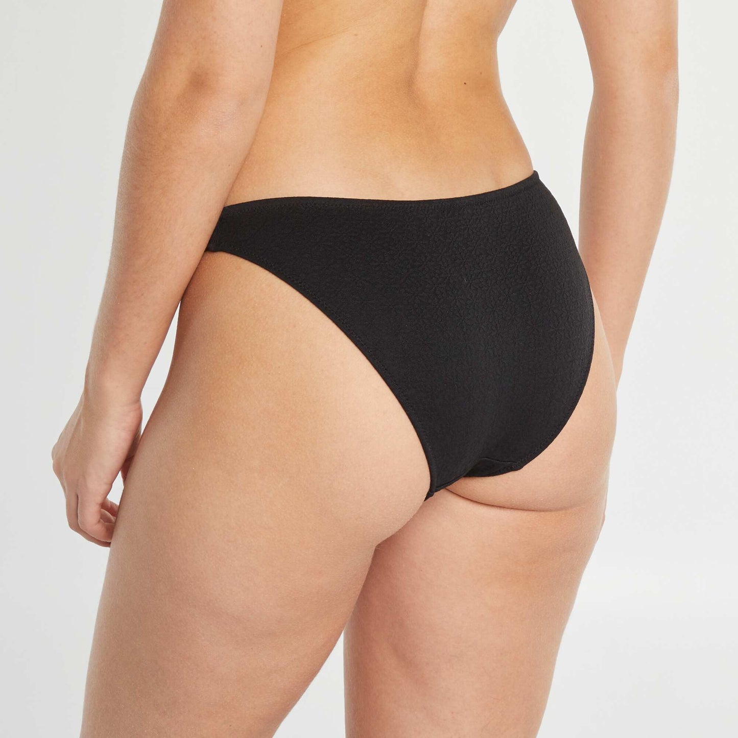 Culotte de bain en maille reliefée NOIR