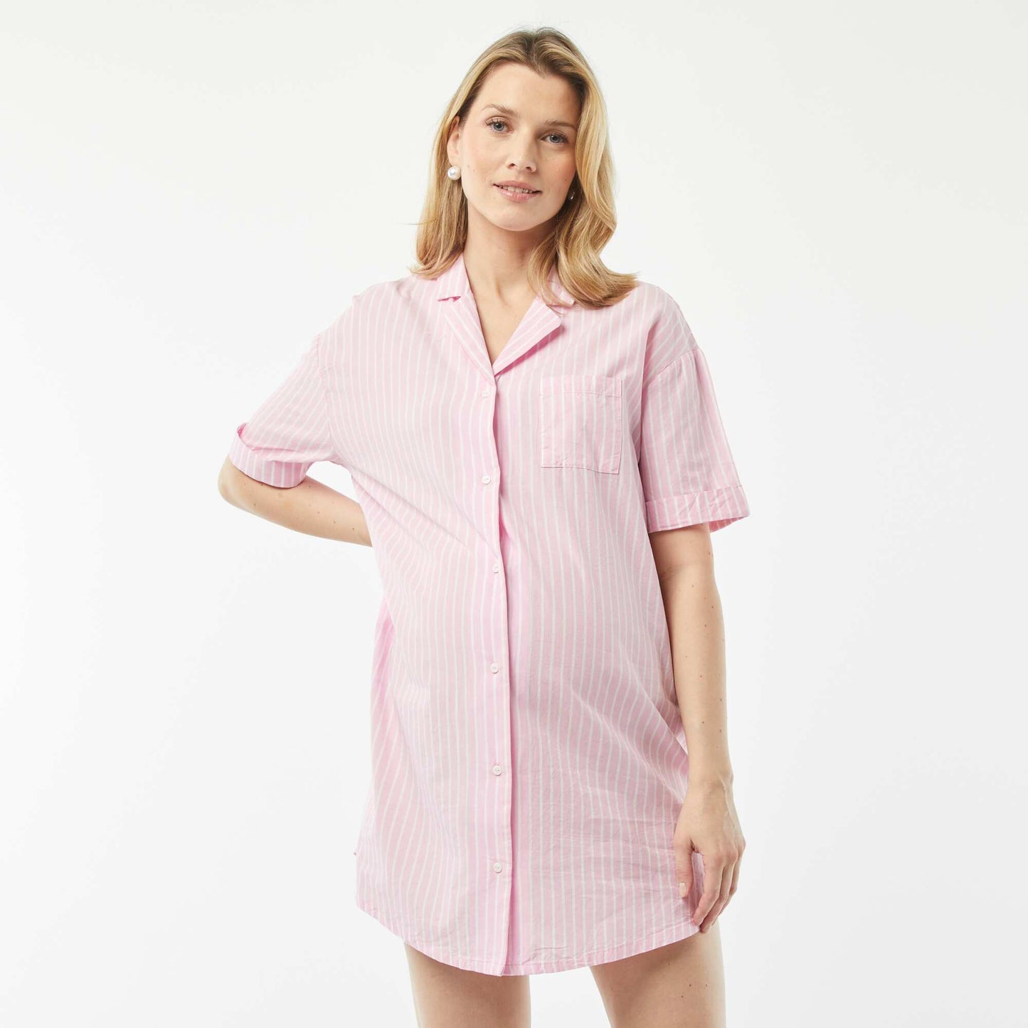 Chemise de nuit en coton ROSE