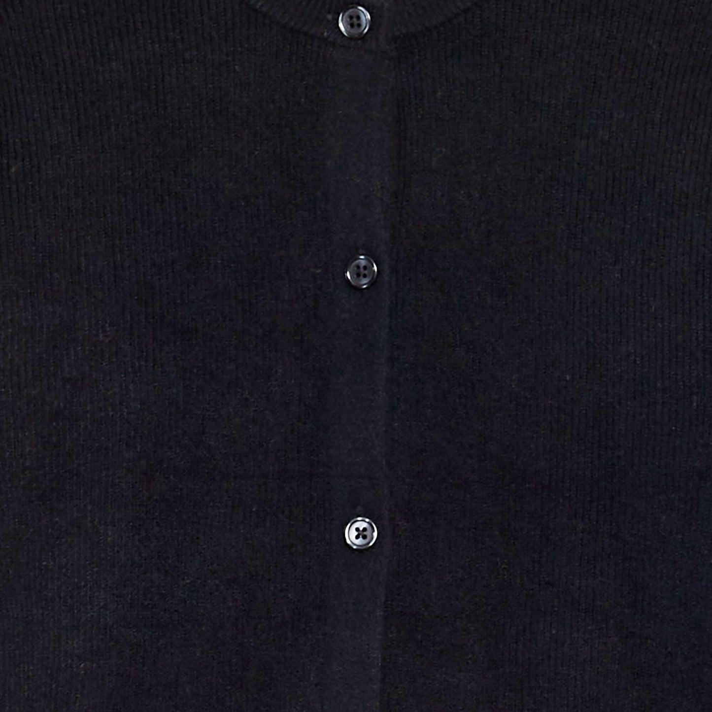Gilet en maille avec poignets volantés NOIR