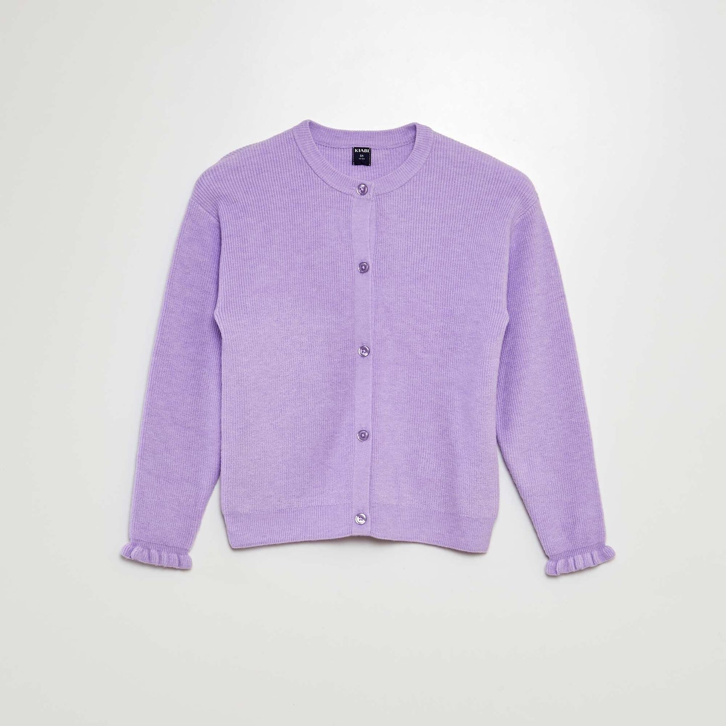Gilet en maille avec poignets volantés VIOLET