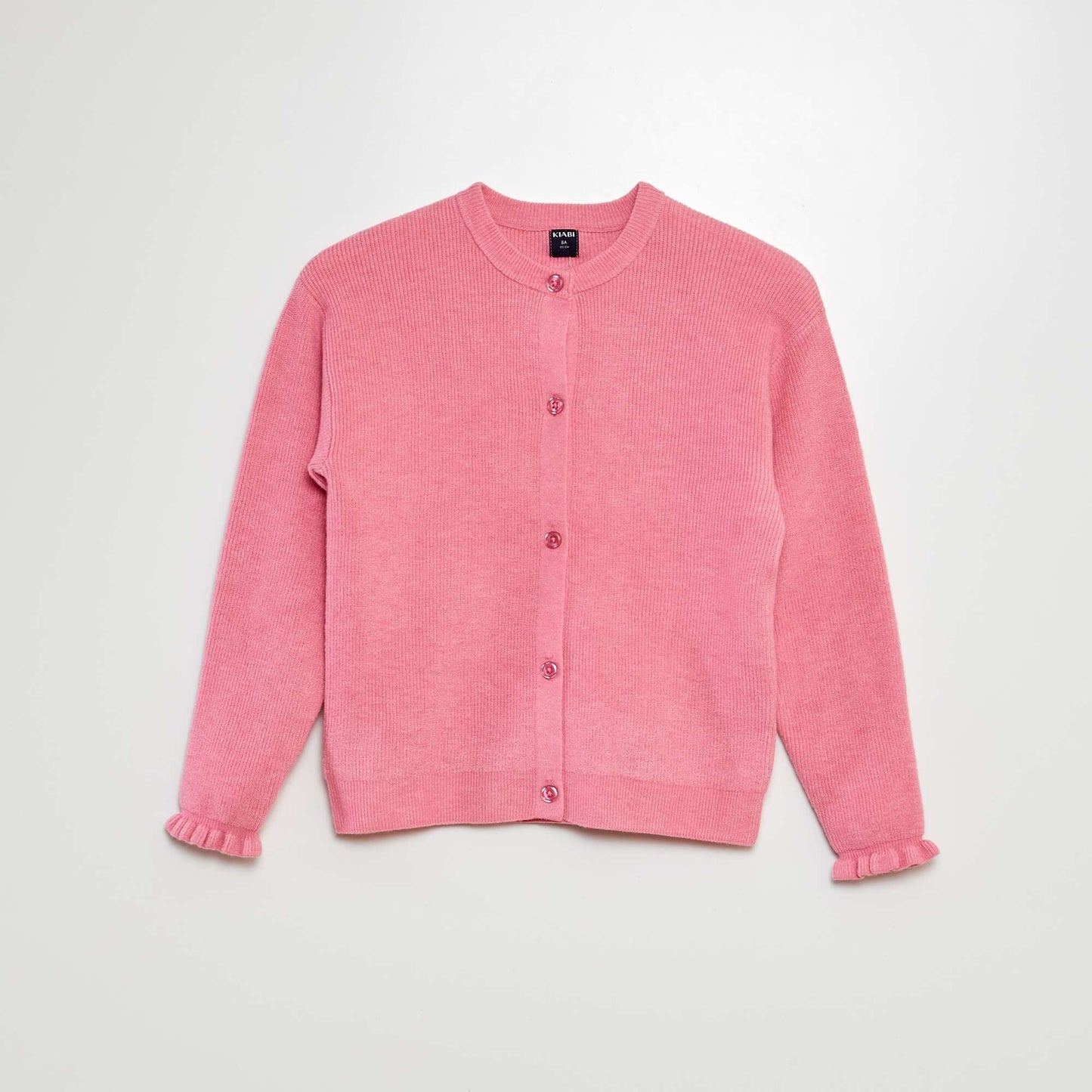 Gilet en maille avec poignets volantés ROSE