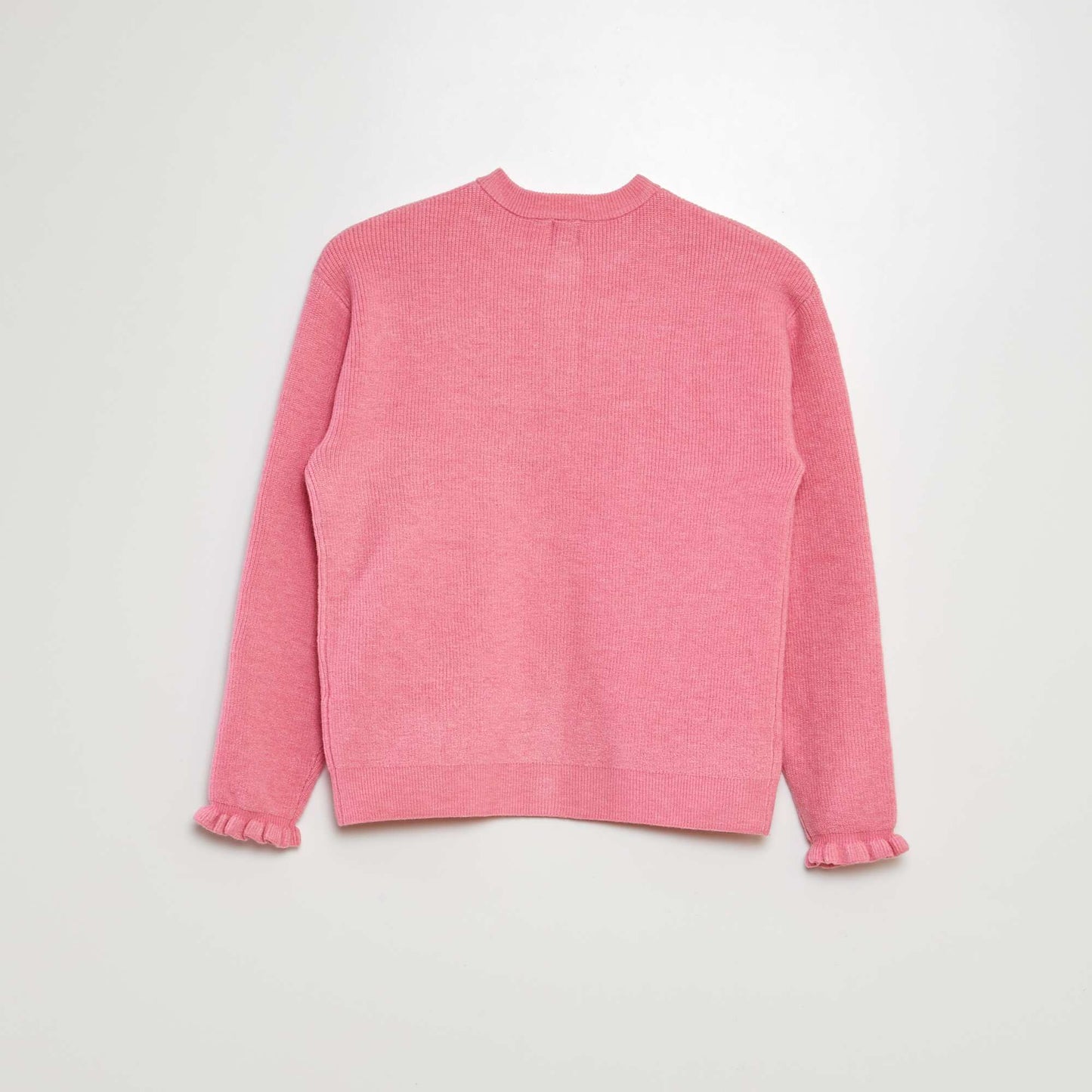 Gilet en maille avec poignets volantés ROSE