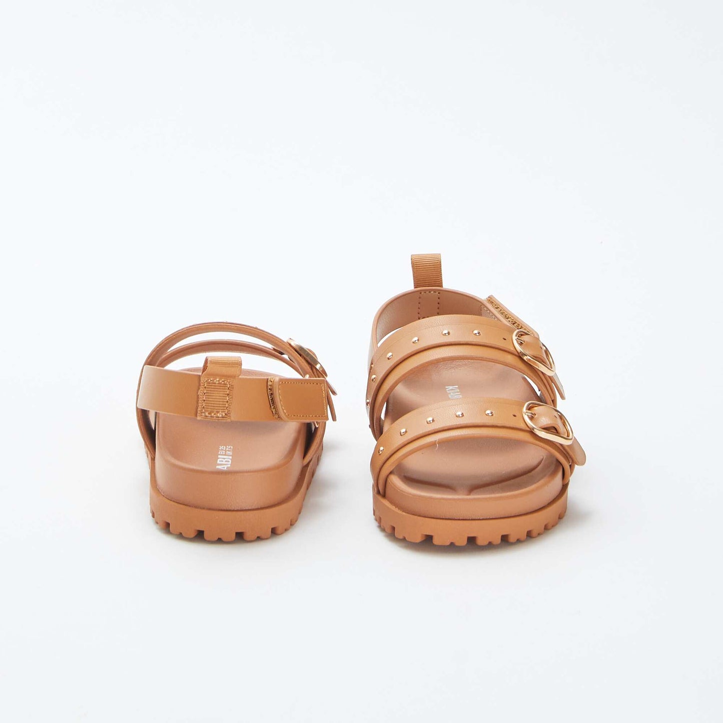 Sandales avec détails cloutés sur les brides BEIGE