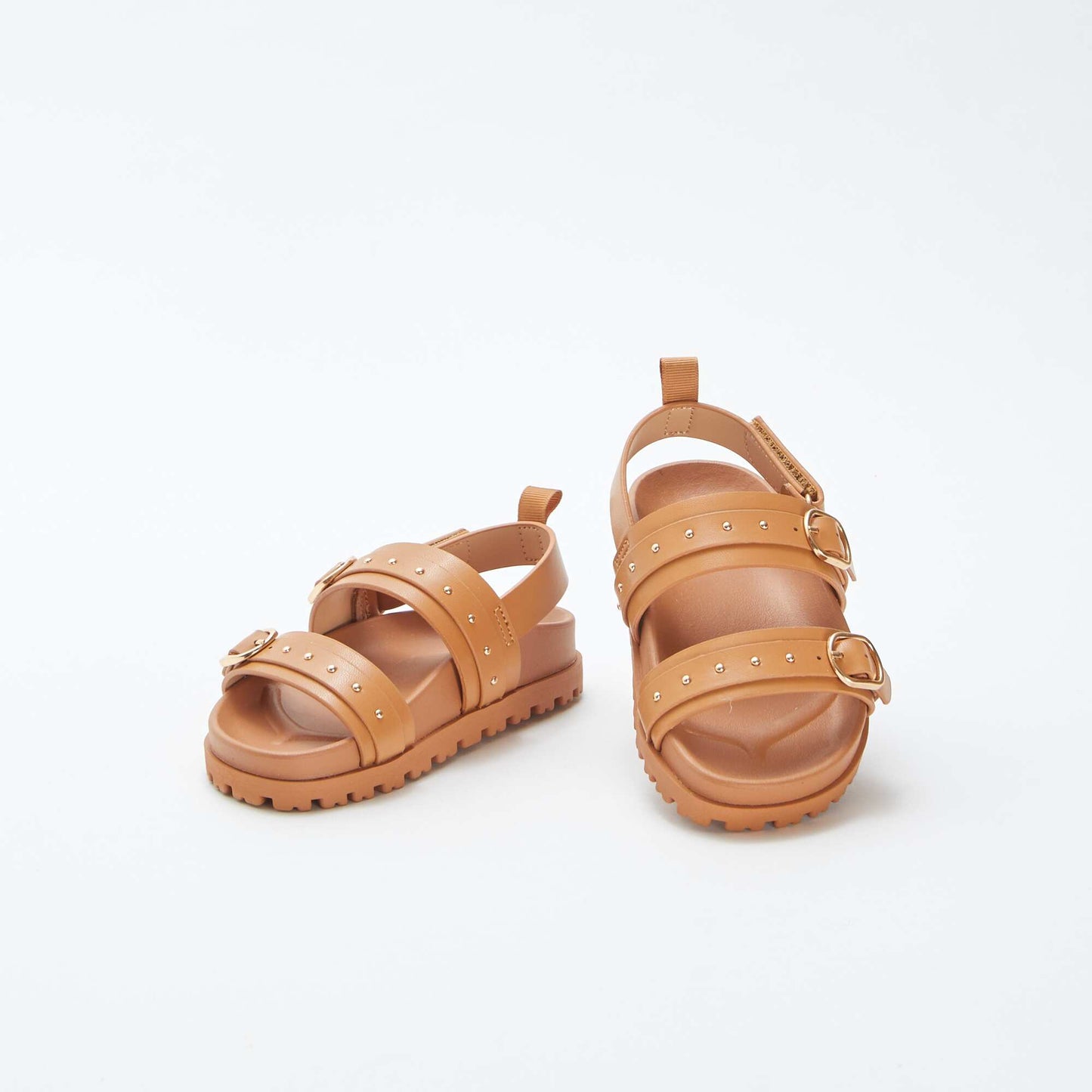 Sandales avec détails cloutés sur les brides BEIGE