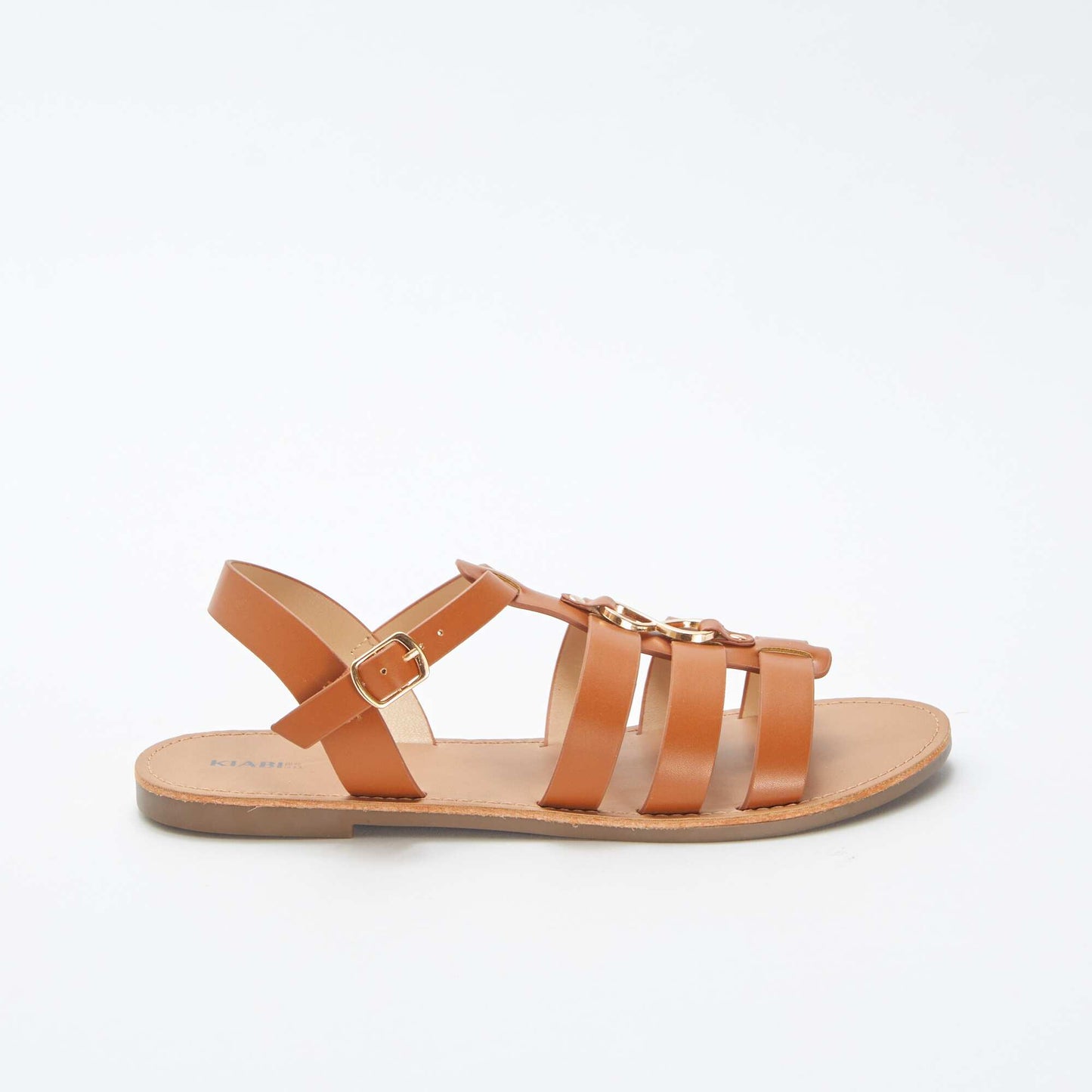 Sandales avec détails métalliques MARRON