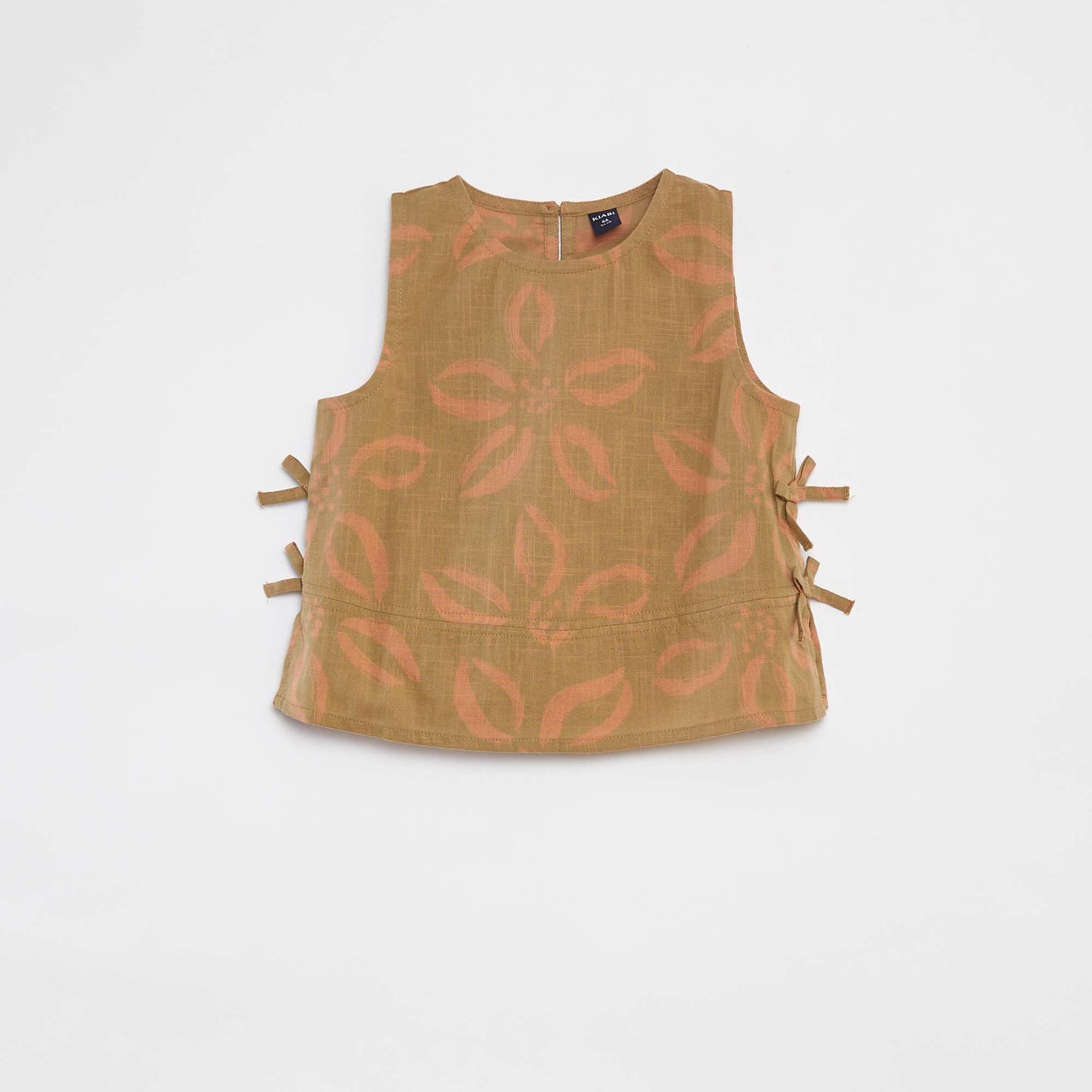 Blouse sans manches avec nœuds KAKI