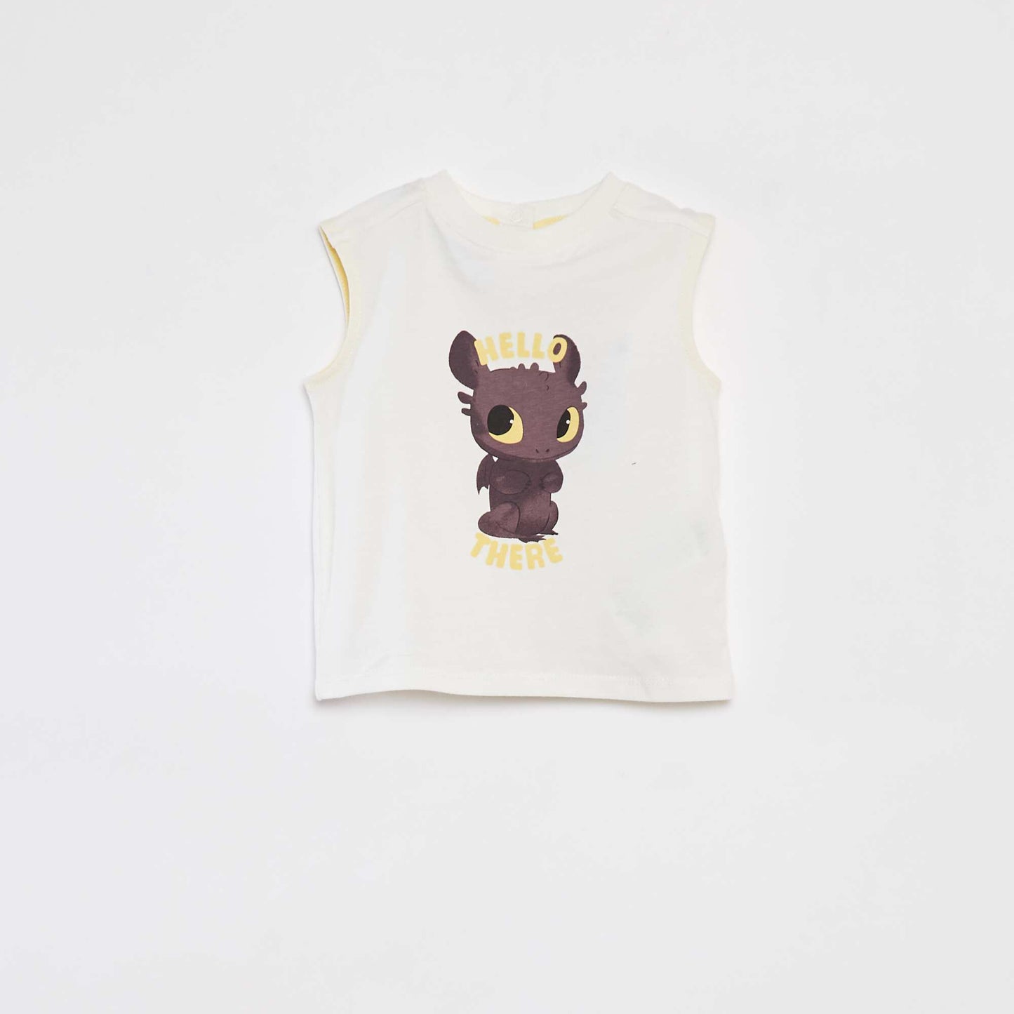 Ensemble t-shirt sans manches + short 'Dragons' 'Universal' JAUNE