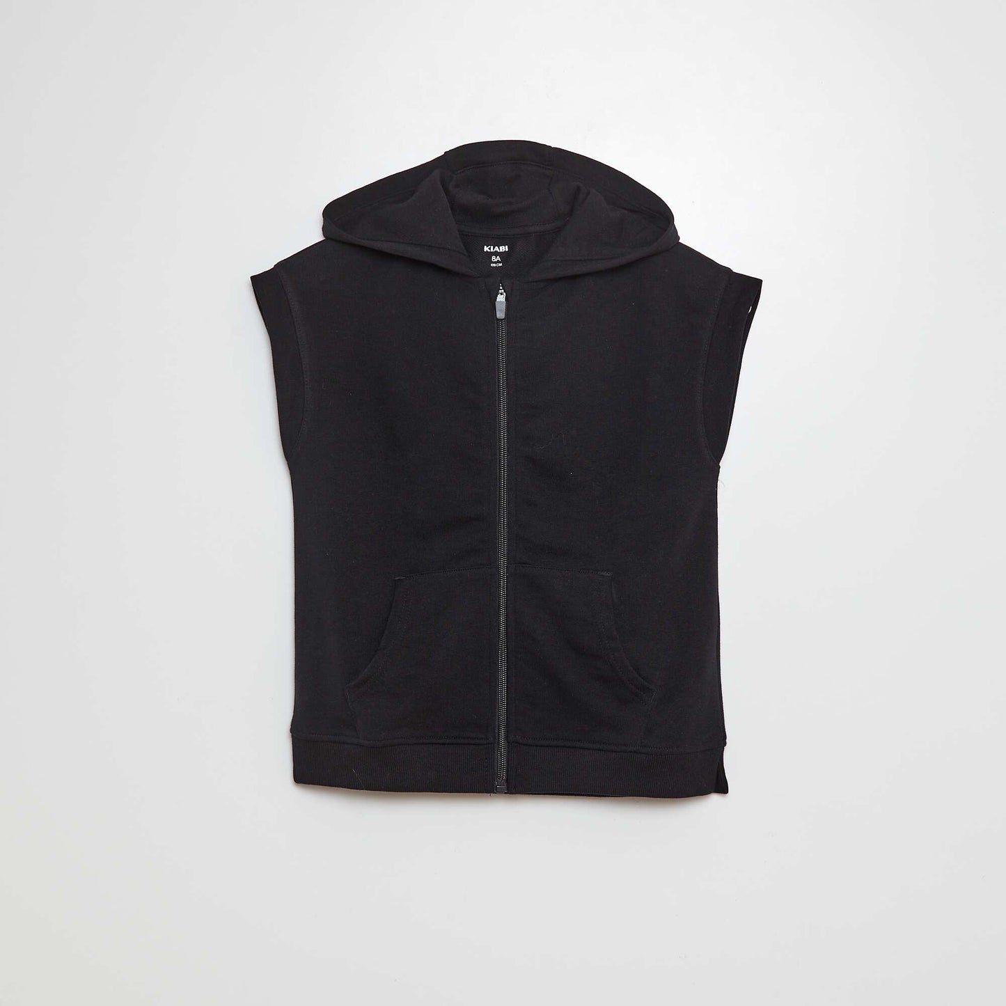 Sweat zippé sans manches NOIR