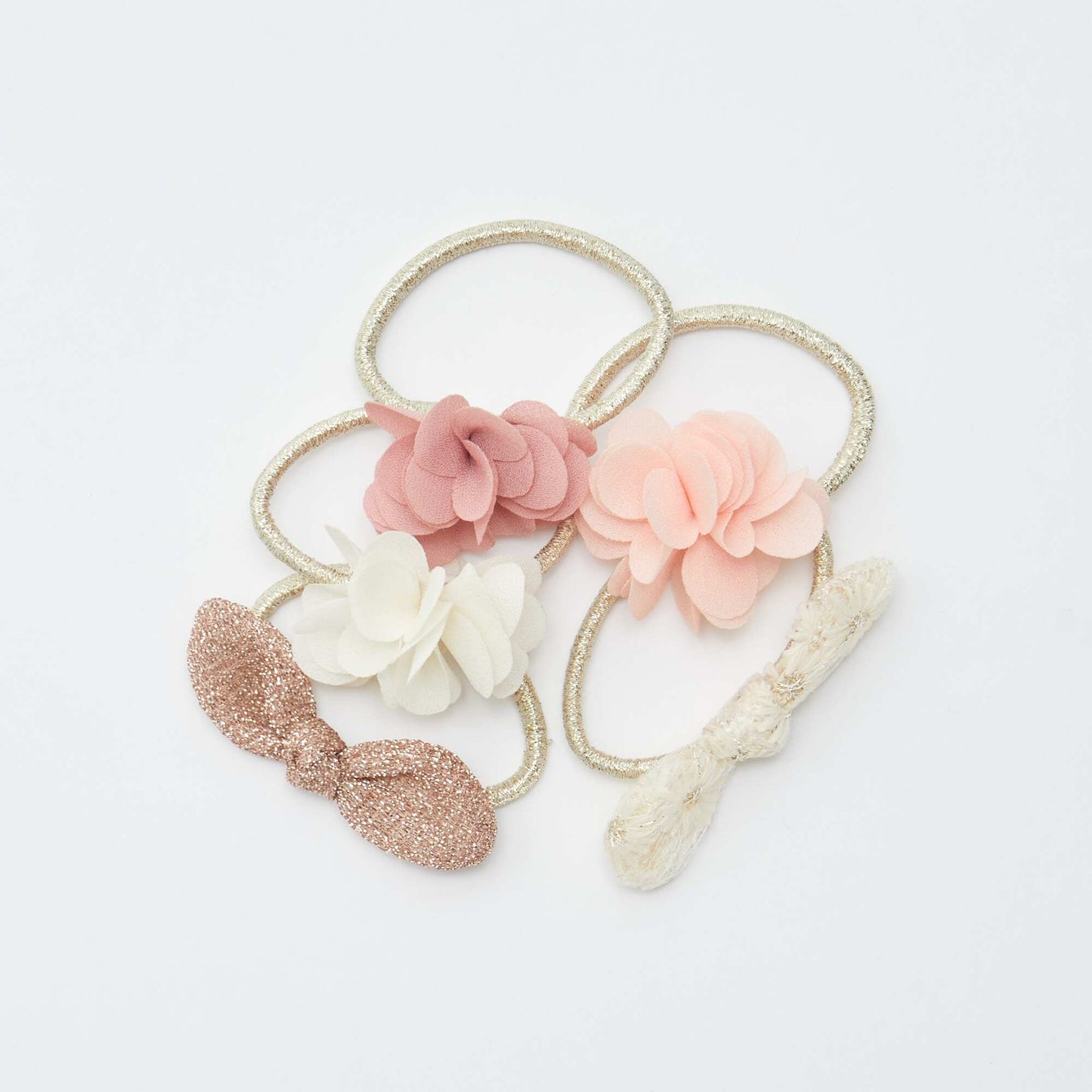 Lot de 5 élastiques cérémonie ROSE