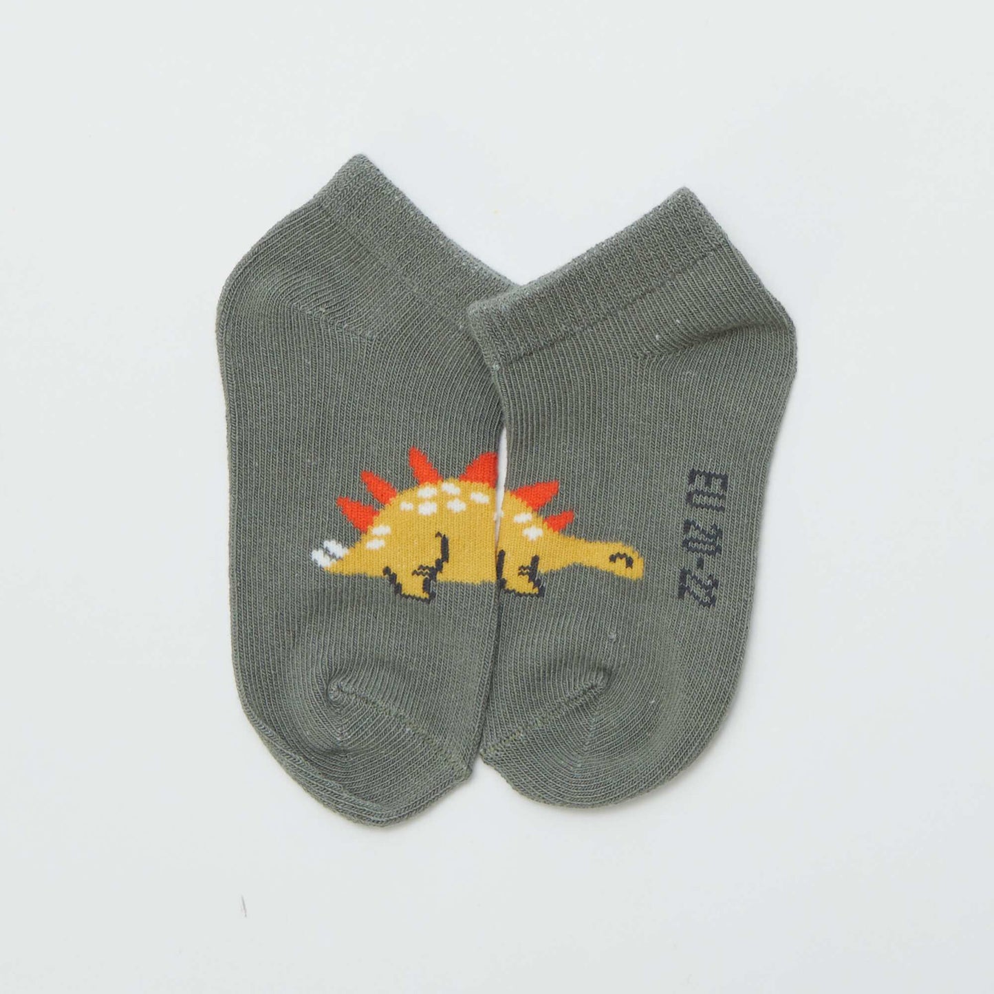 Lot de 5 paires de chaussettes invisibles BLANC/JAUNE