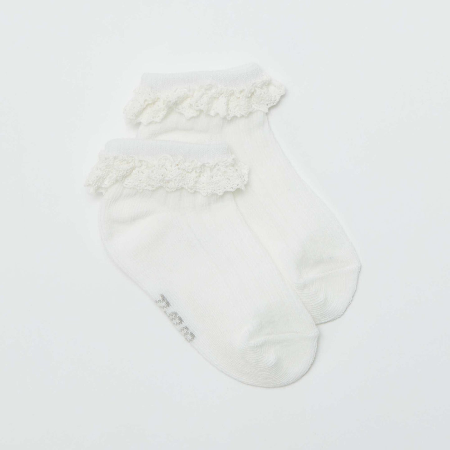 Lot de 3 paires de chaussettes volantées BLANC