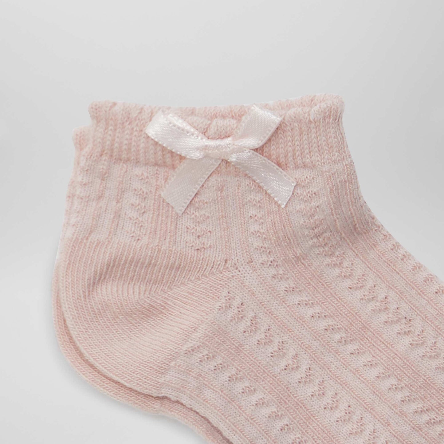 Lot de 3 paires de chaussettes socquettes en maille fantaisie BEIGE