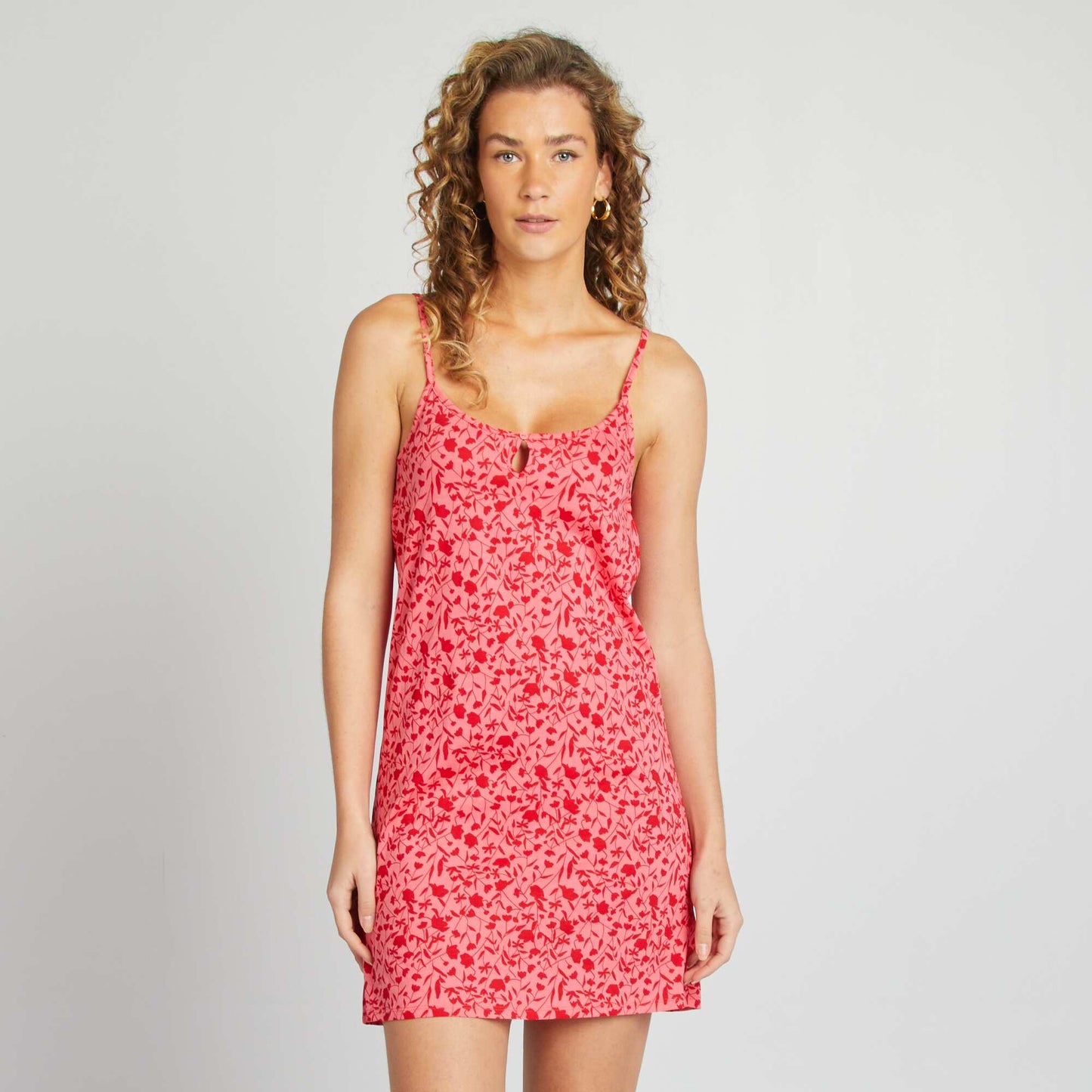 Chemise de nuit à fines bretelles ROSE